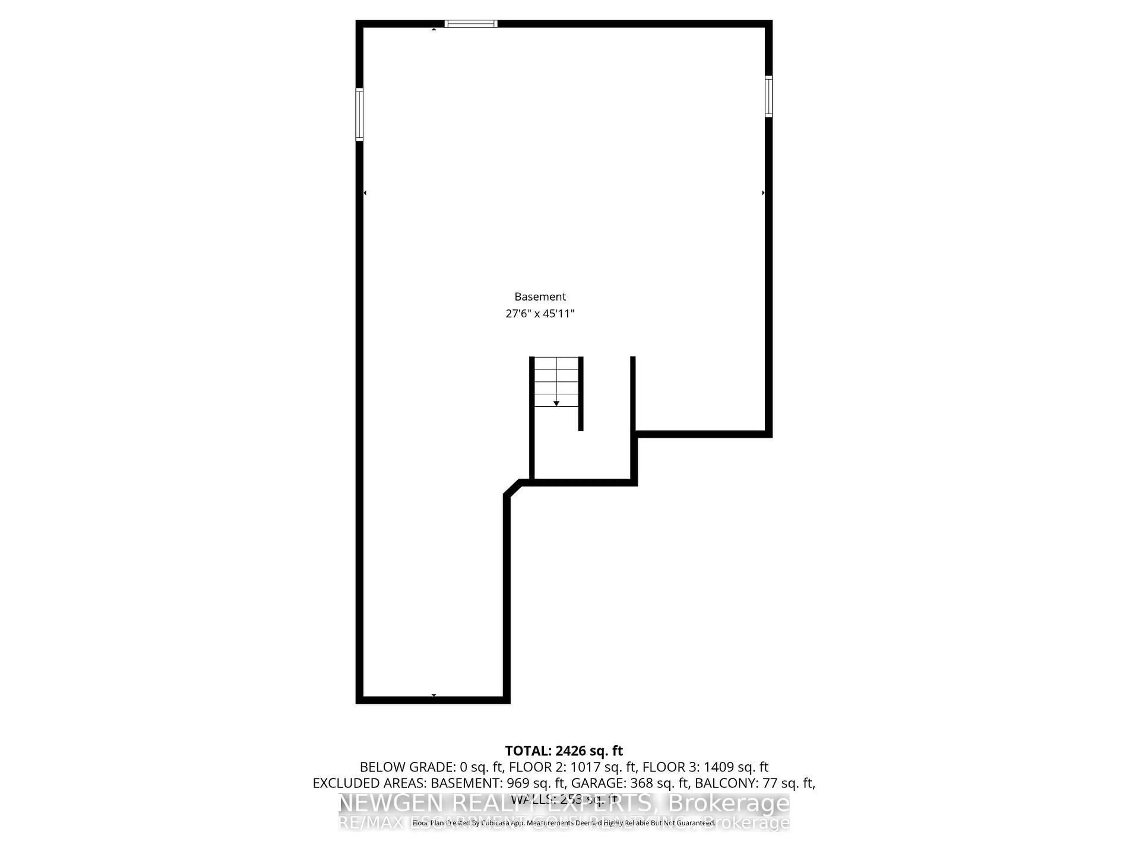 Floor plan for 409 Freure Dr, Cambridge Ontario N1S 0A2