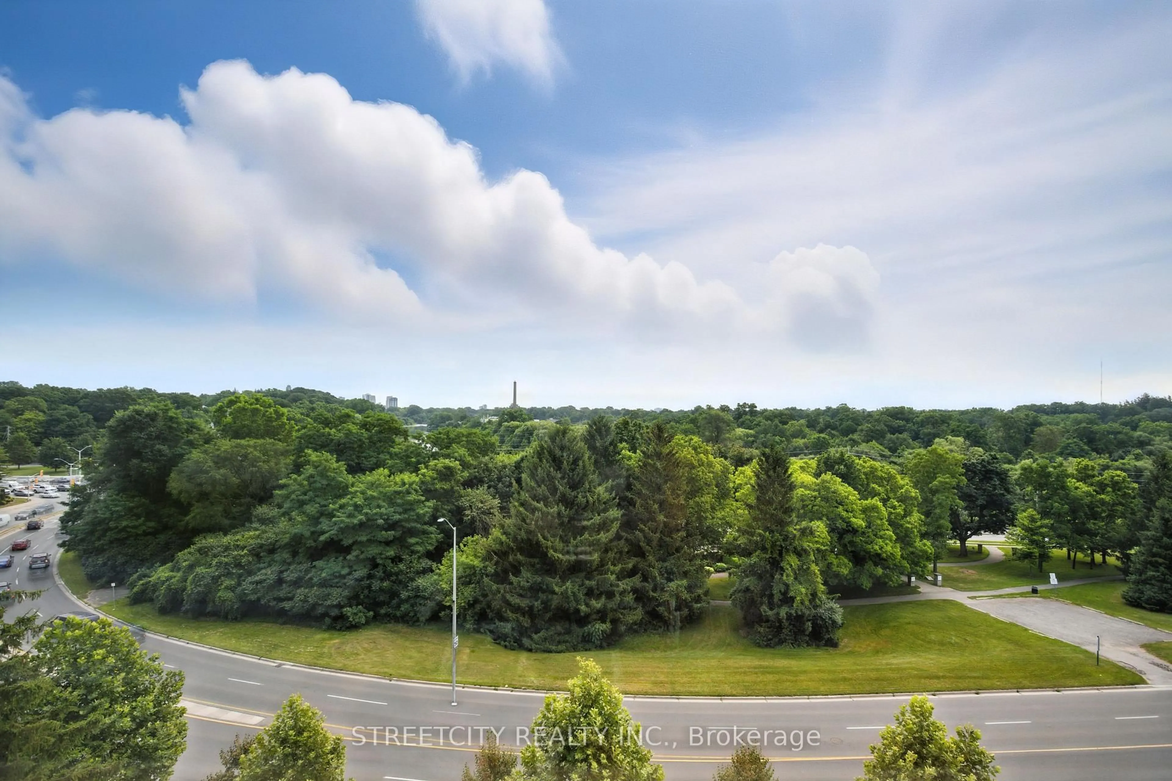 A pic from outside/outdoor area/front of a property/back of a property/a pic from drone, forest/trees view for 521 Riverside Rd #606, London North Ontario N6H 5E2