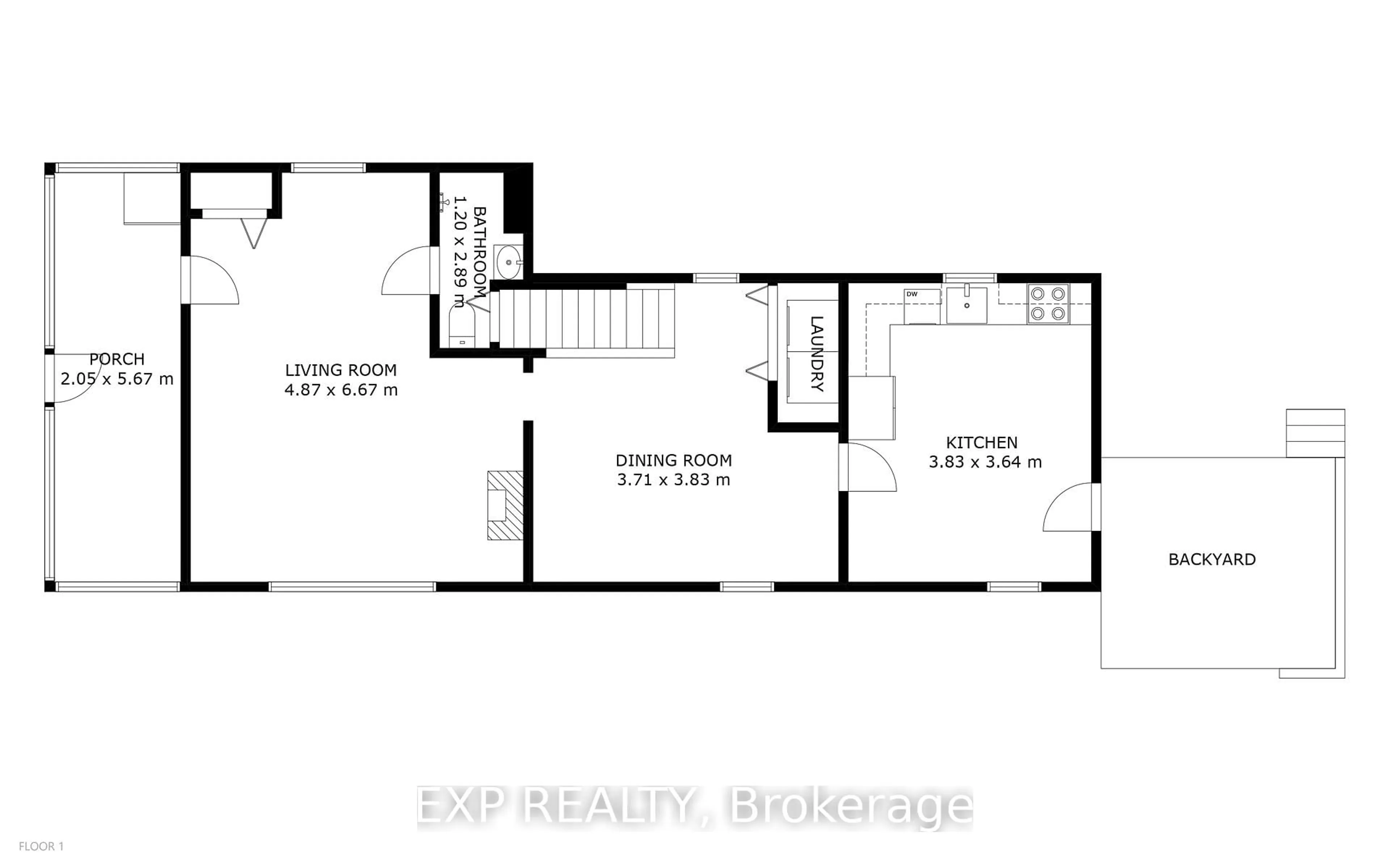 Floor plan for 219 Bartholomew St, Brockville Ontario K6V 2S4