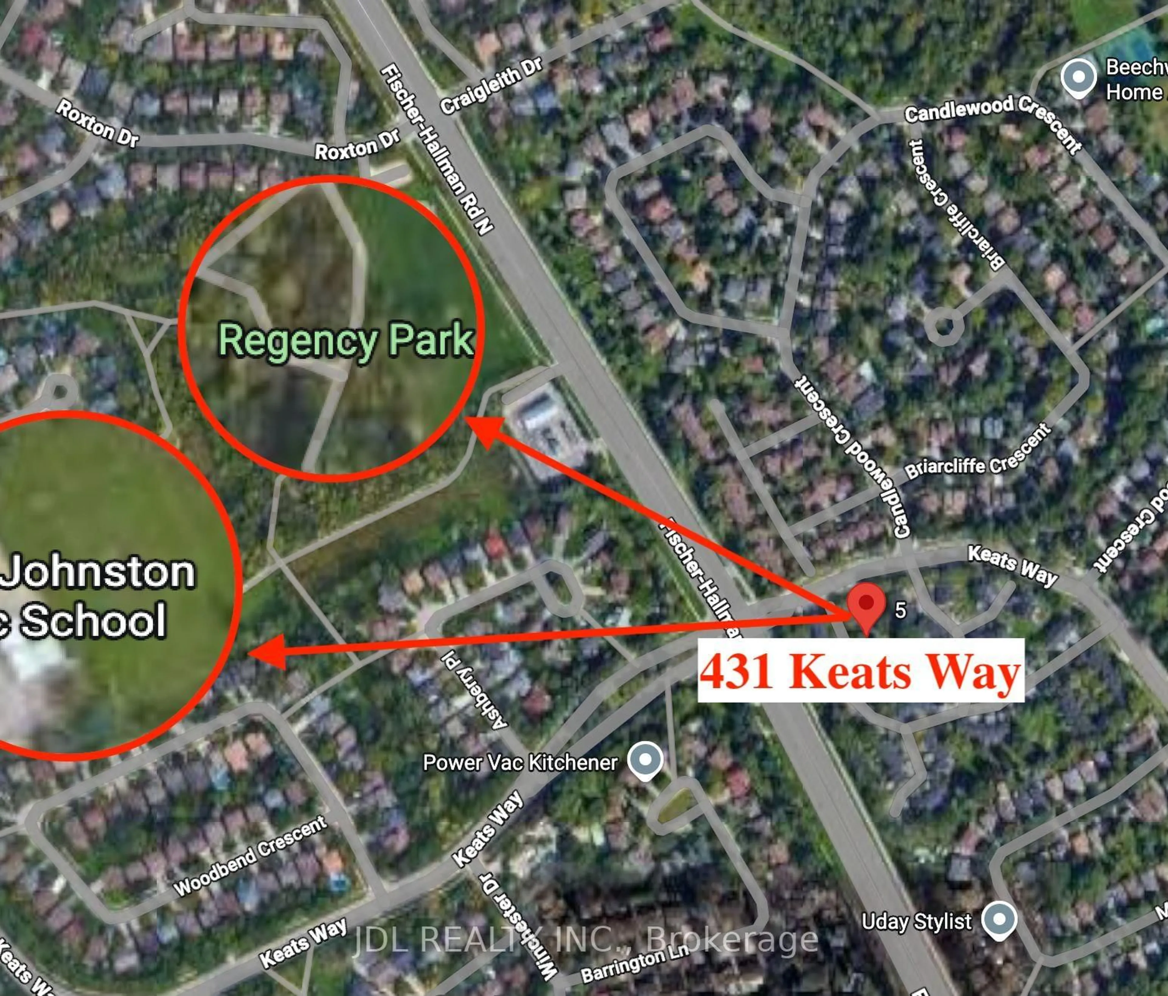 Picture of a map for 431 Keats Way #5, Waterloo Ontario N2L 5S7
