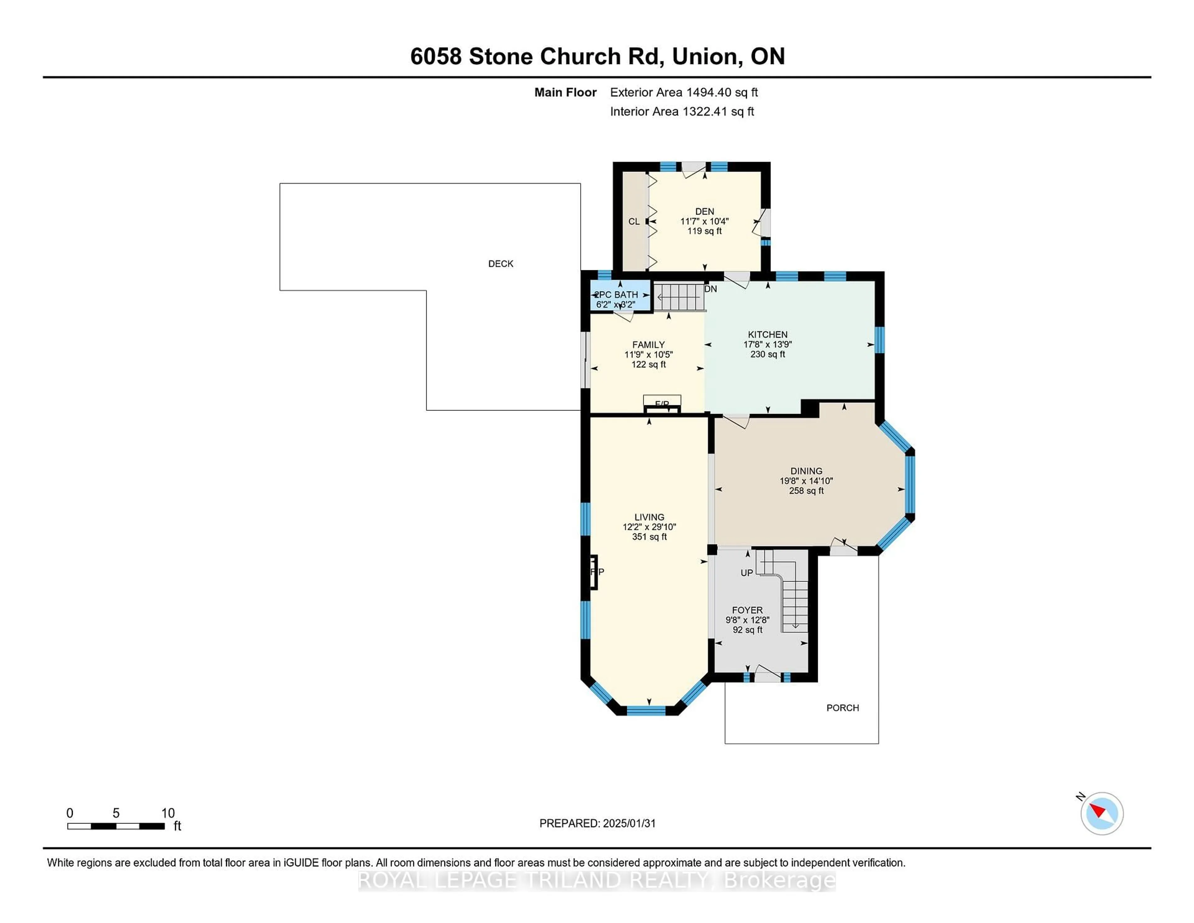 Floor plan for 6058 STONE CHURCH Rd, Central Elgin Ontario N0L 2L0