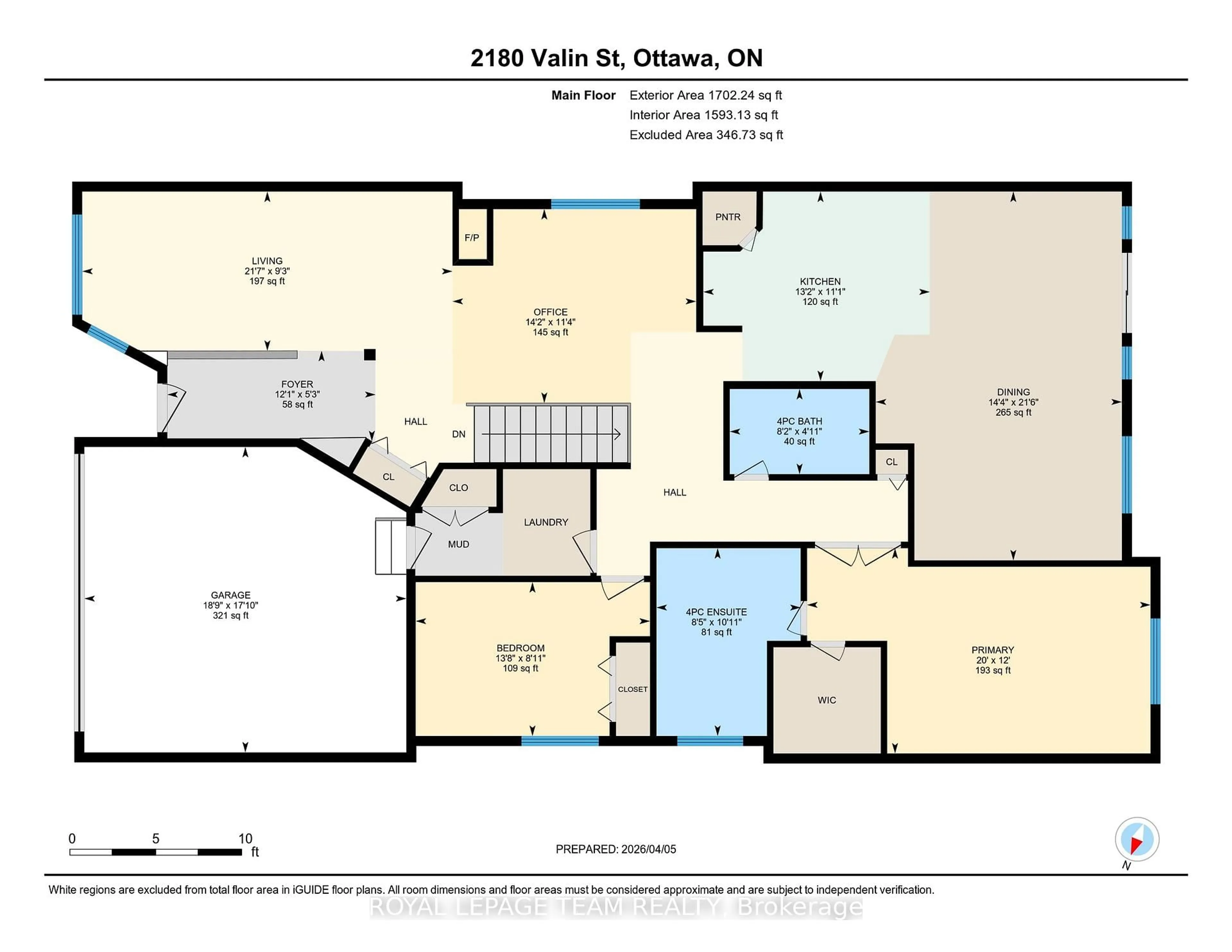Floor plan for 2180 Valin St, Ottawa Ontario K4A 5A9