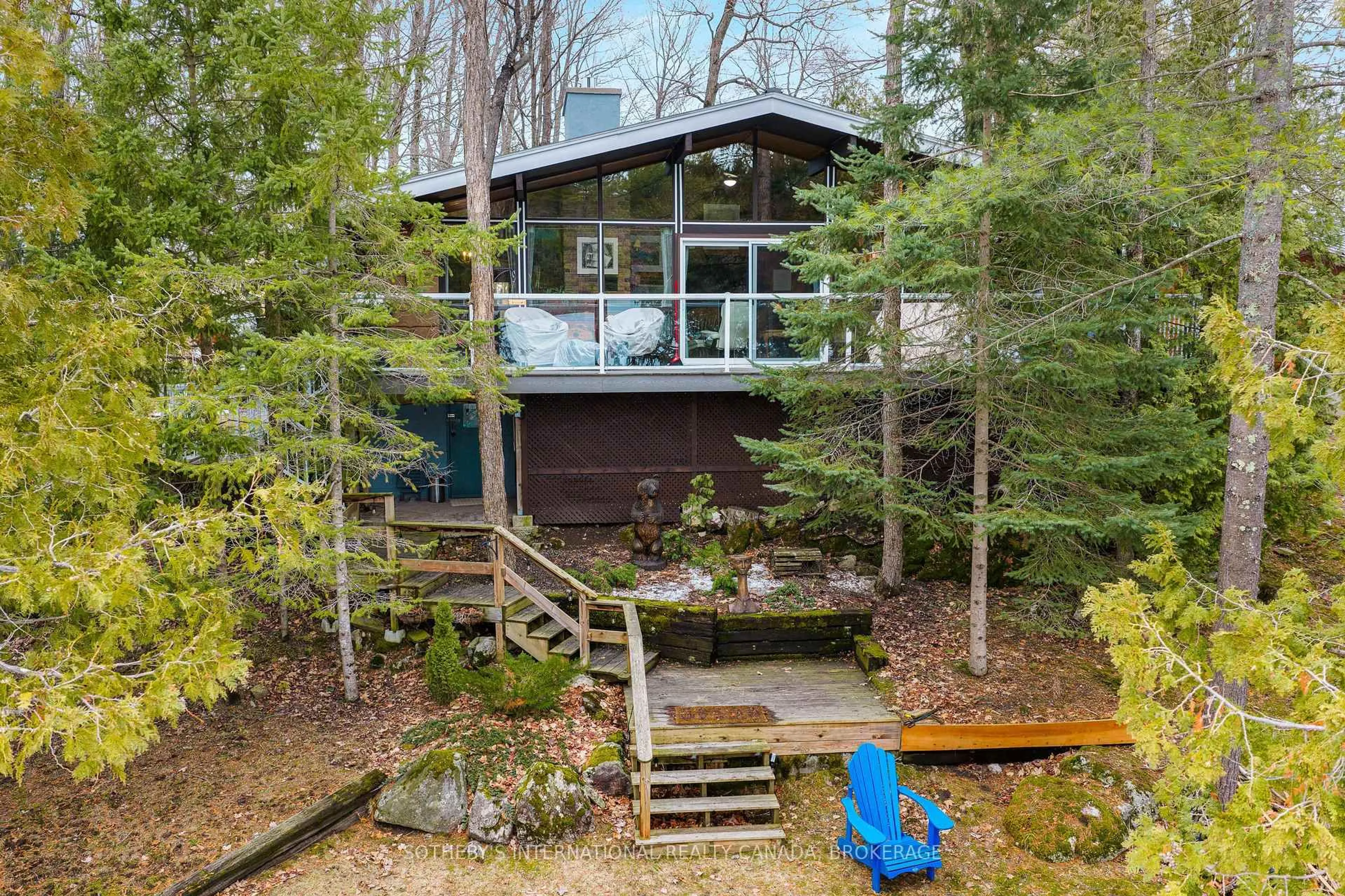 A pic from outside/outdoor area/front of a property/back of a property/a pic from drone, forest/trees view for 108 Killenbeck Lane, Leeds and the Thousand Islands Ontario K0E 1L0