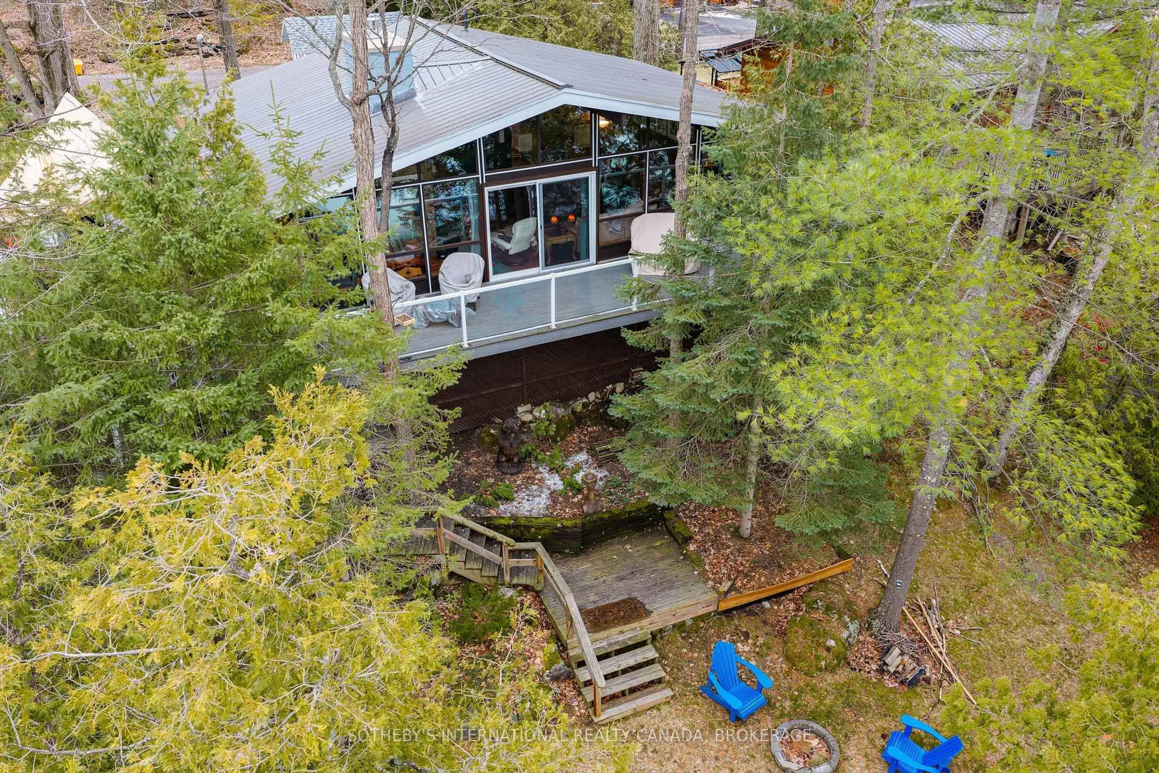 A pic from outside/outdoor area/front of a property/back of a property/a pic from drone, water/lake/river/ocean view for 108 Killenbeck Lane, Leeds and the Thousand Islands Ontario K0E 1L0