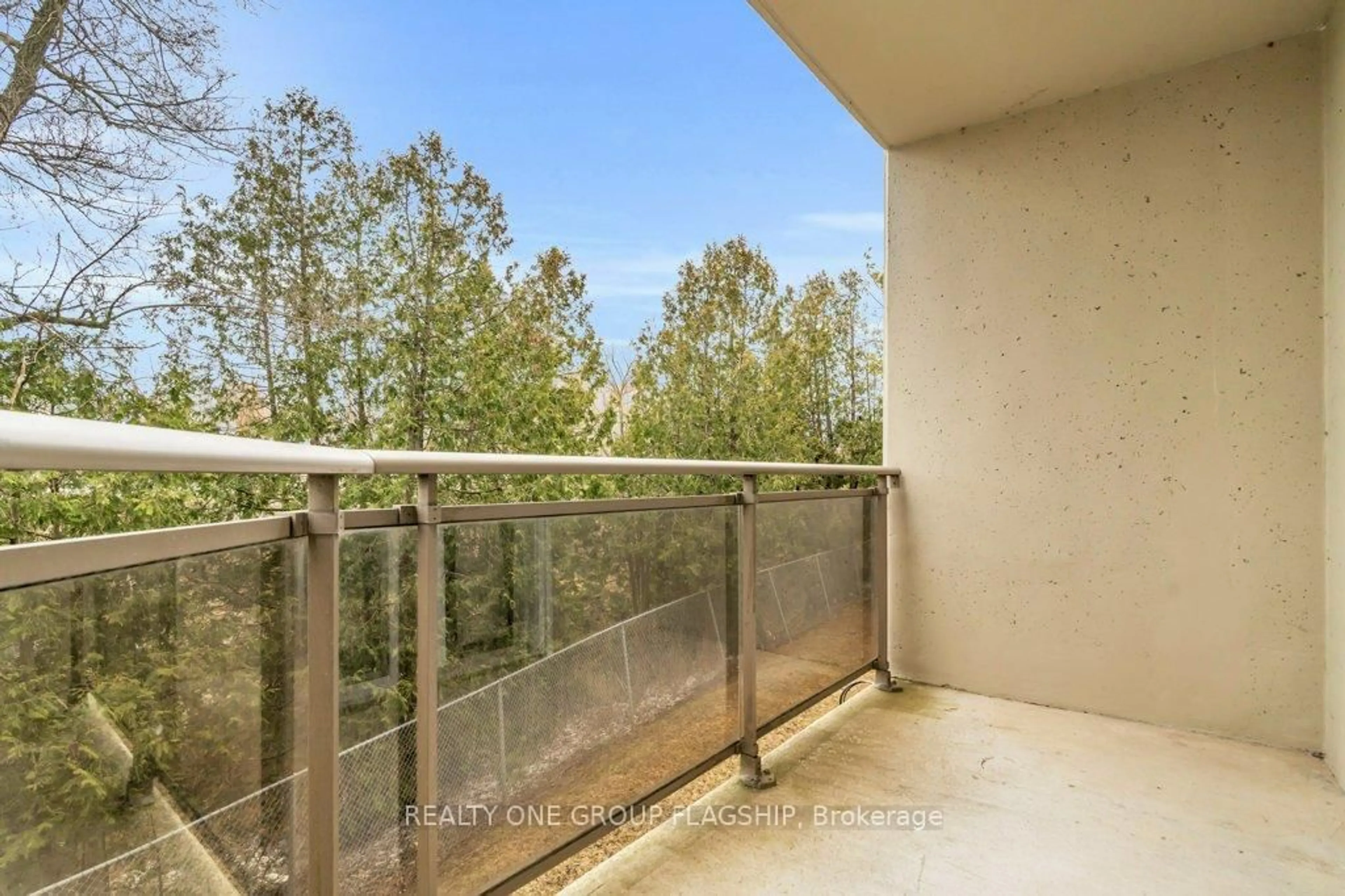 Balcony in the apartment, forest/trees view for 245 queen St #202, Centre Wellington Ontario N1M 3R6