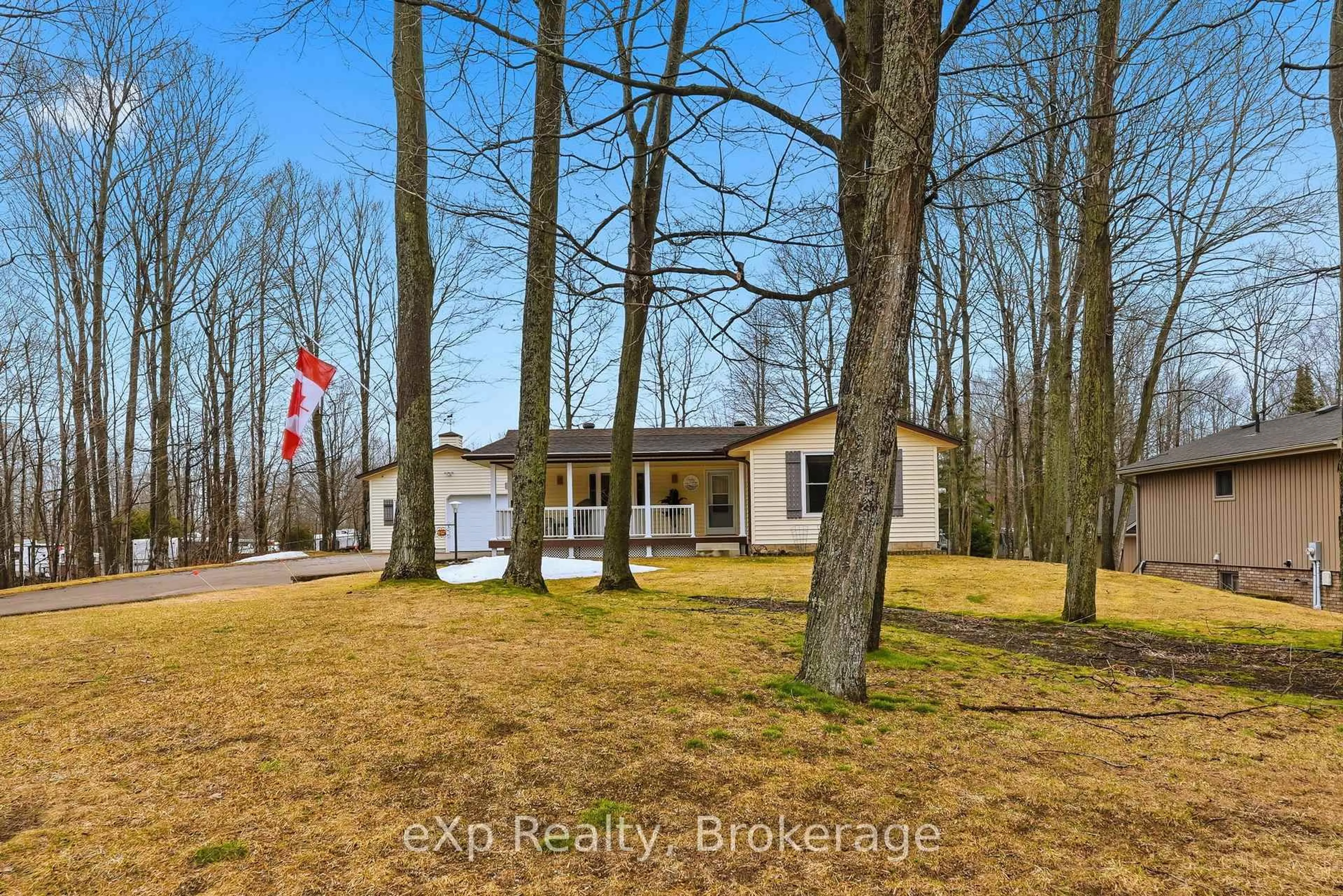 A pic from outside/outdoor area/front of a property/back of a property/a pic from drone, forest/trees view for 75 Lakeland Dr, South Bruce Peninsula Ontario N0H 2G0