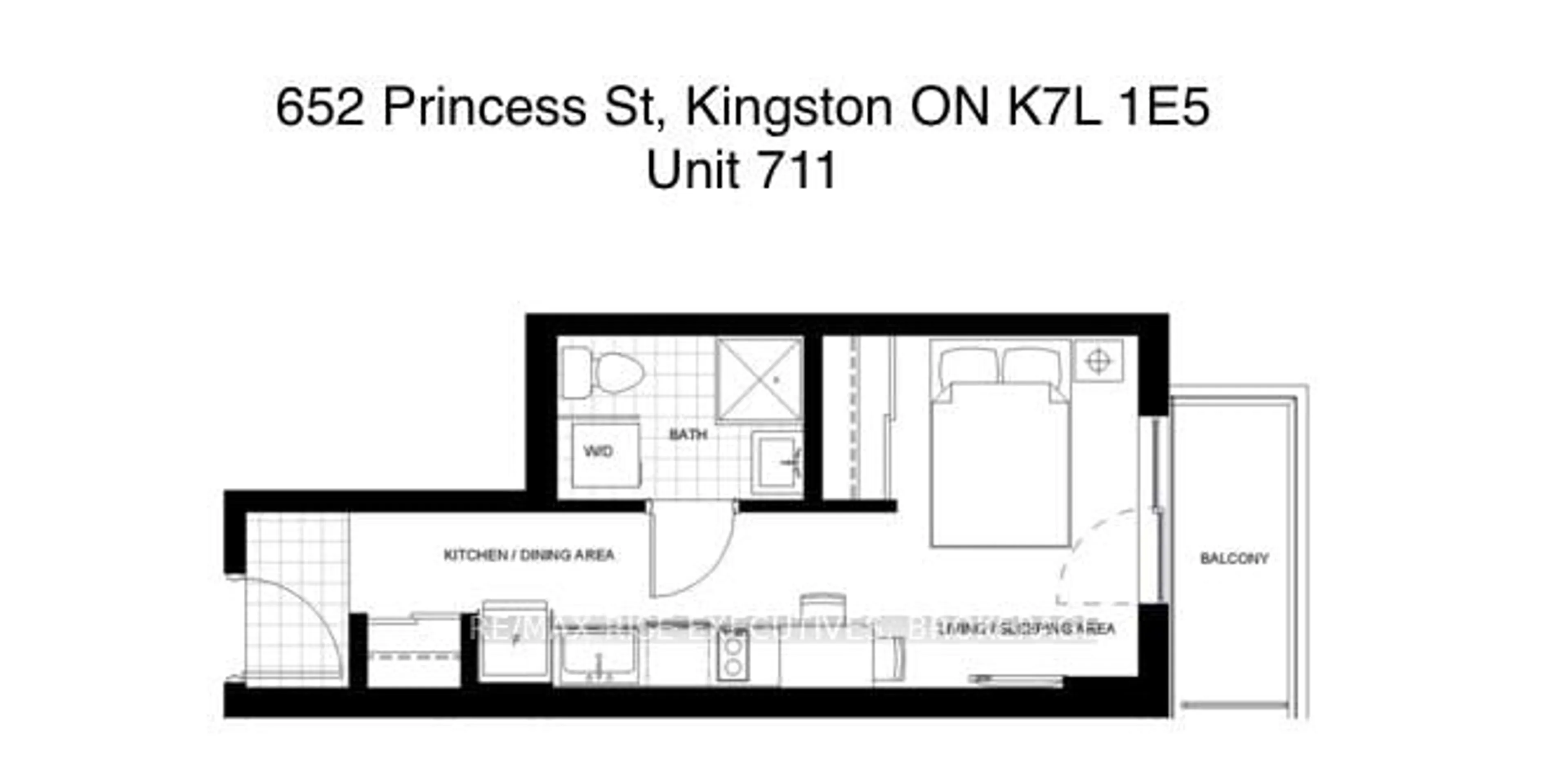 Floor plan for 652 Princess St #711, Kingston Ontario K7L 1E5