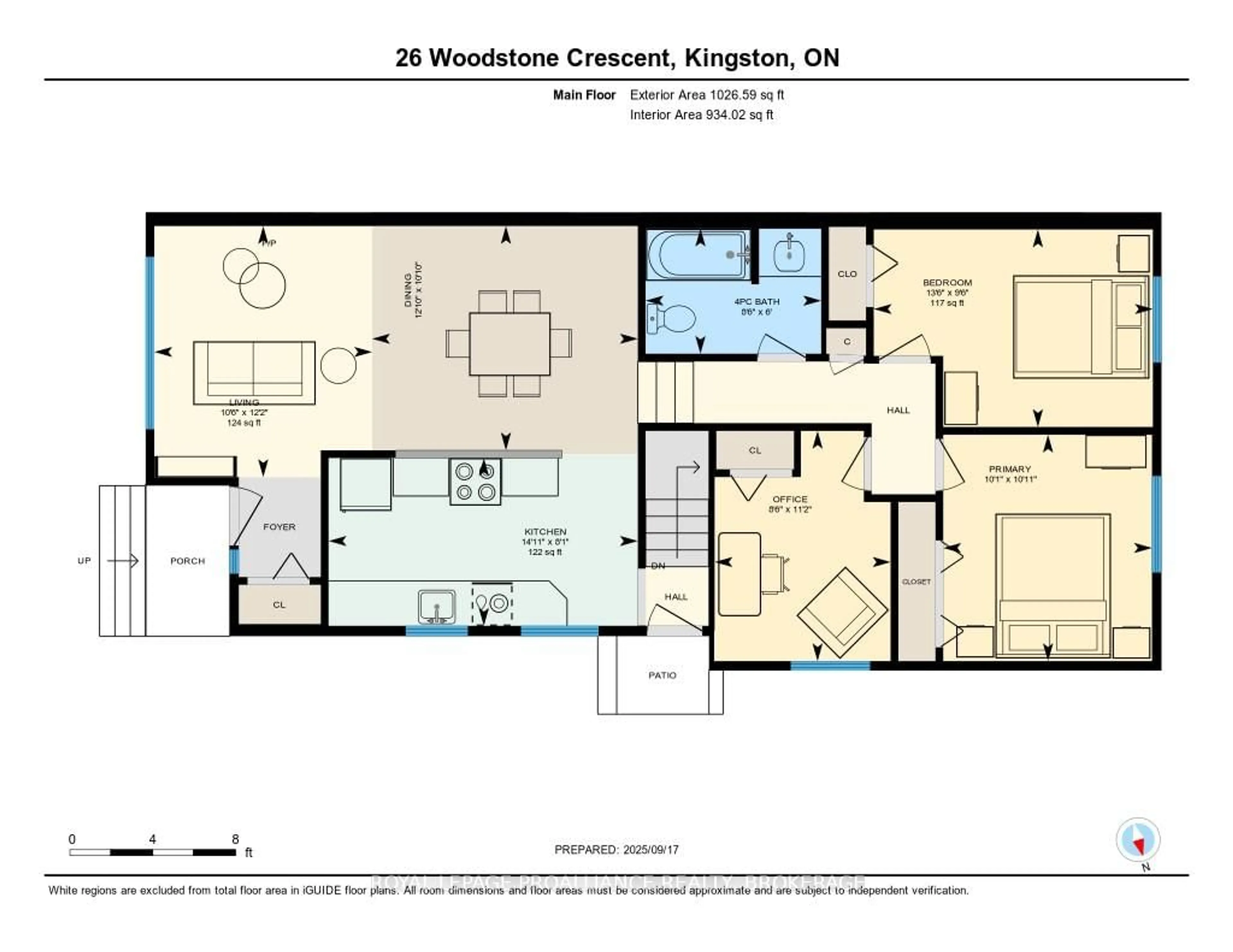 Floor plan for 26 Woodstone Cres, Kingston Ontario K7M 6K9