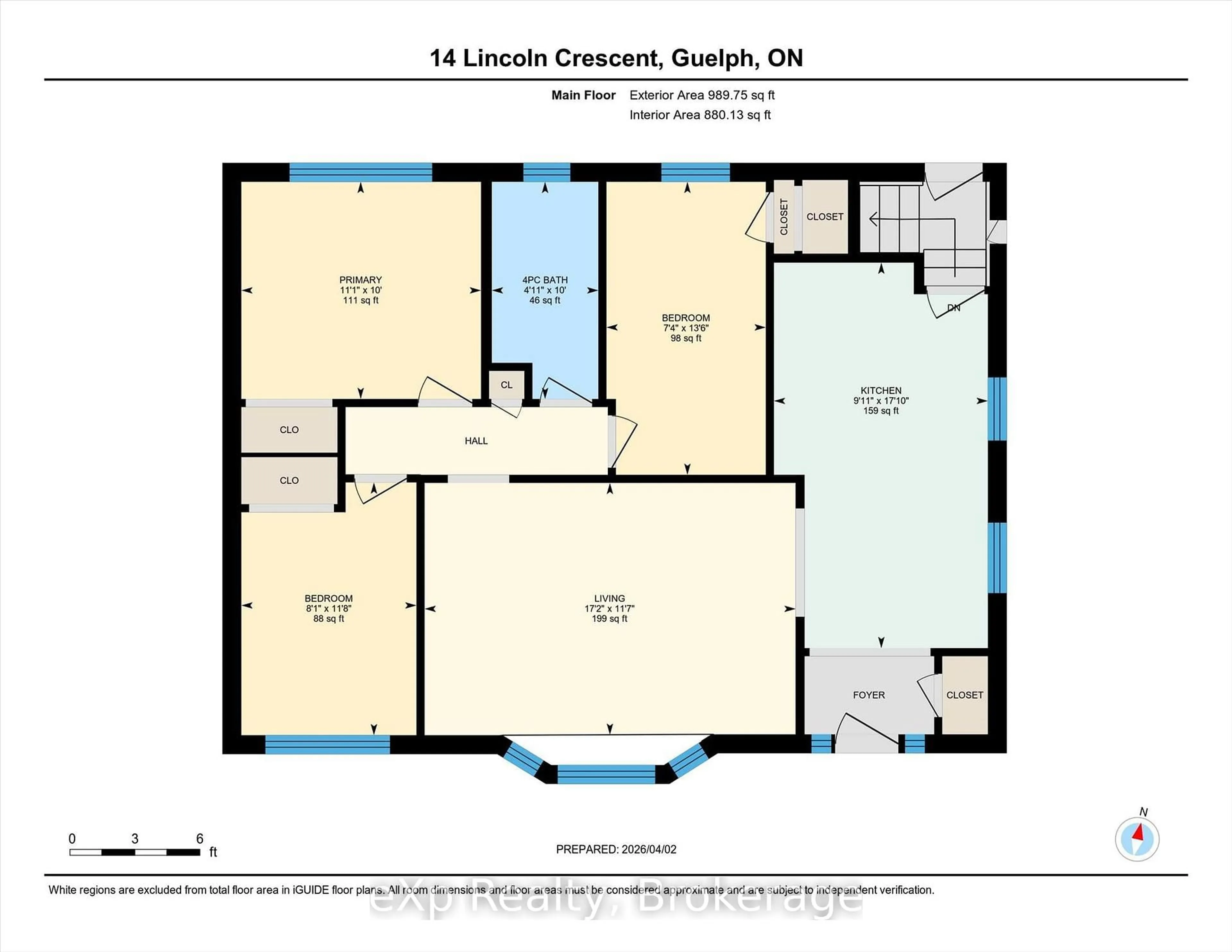 Floor plan for 14 Lincoln Cres, Guelph Ontario N1E 1Y8