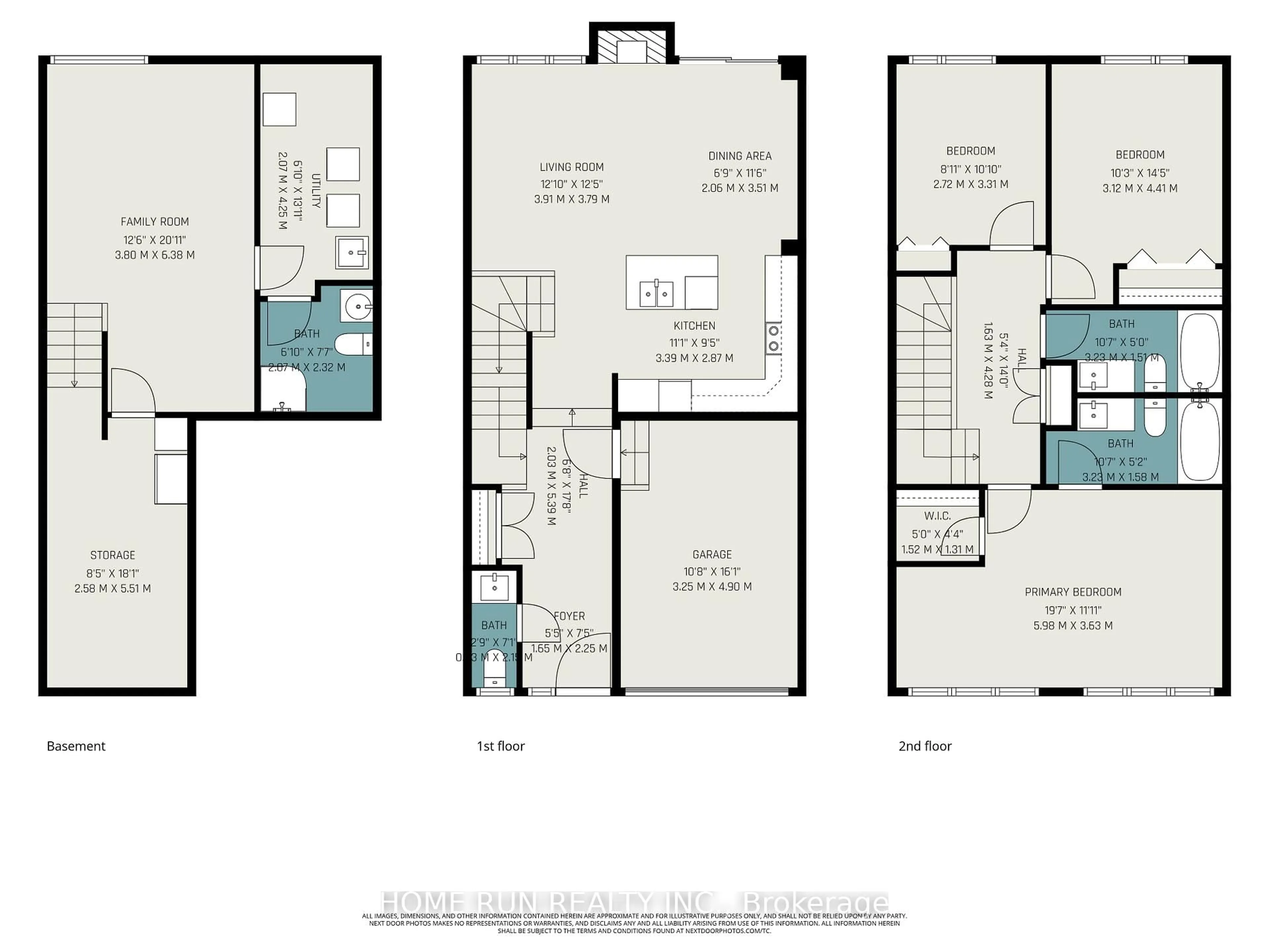 Floor plan for 257 Dolce Cres, Ottawa Ontario K1X 0B3