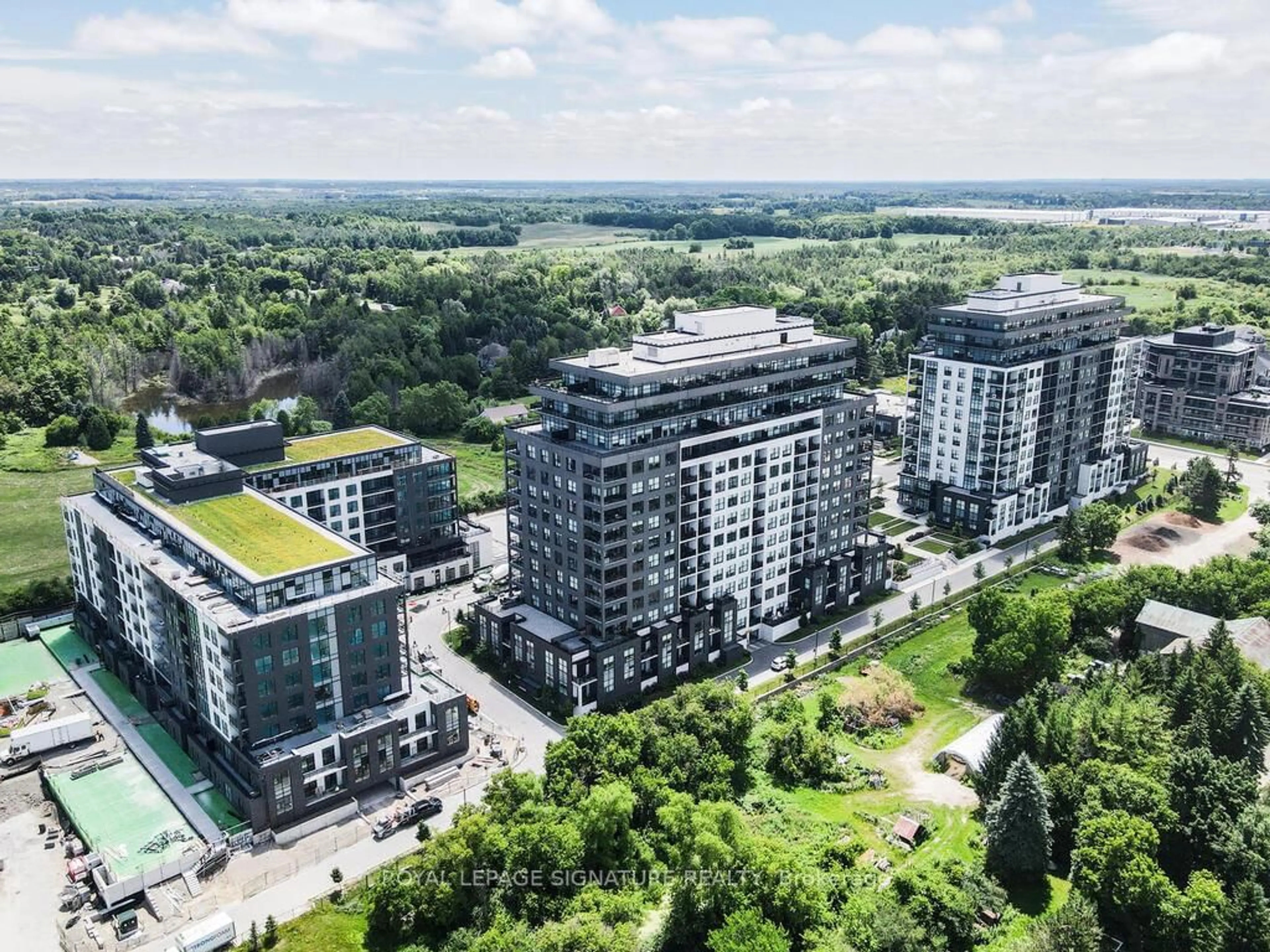 A pic from outside/outdoor area/front of a property/back of a property/a pic from drone, city buildings view from balcony for 1880 Gordon St #911, Guelph Ontario N1P 1C5