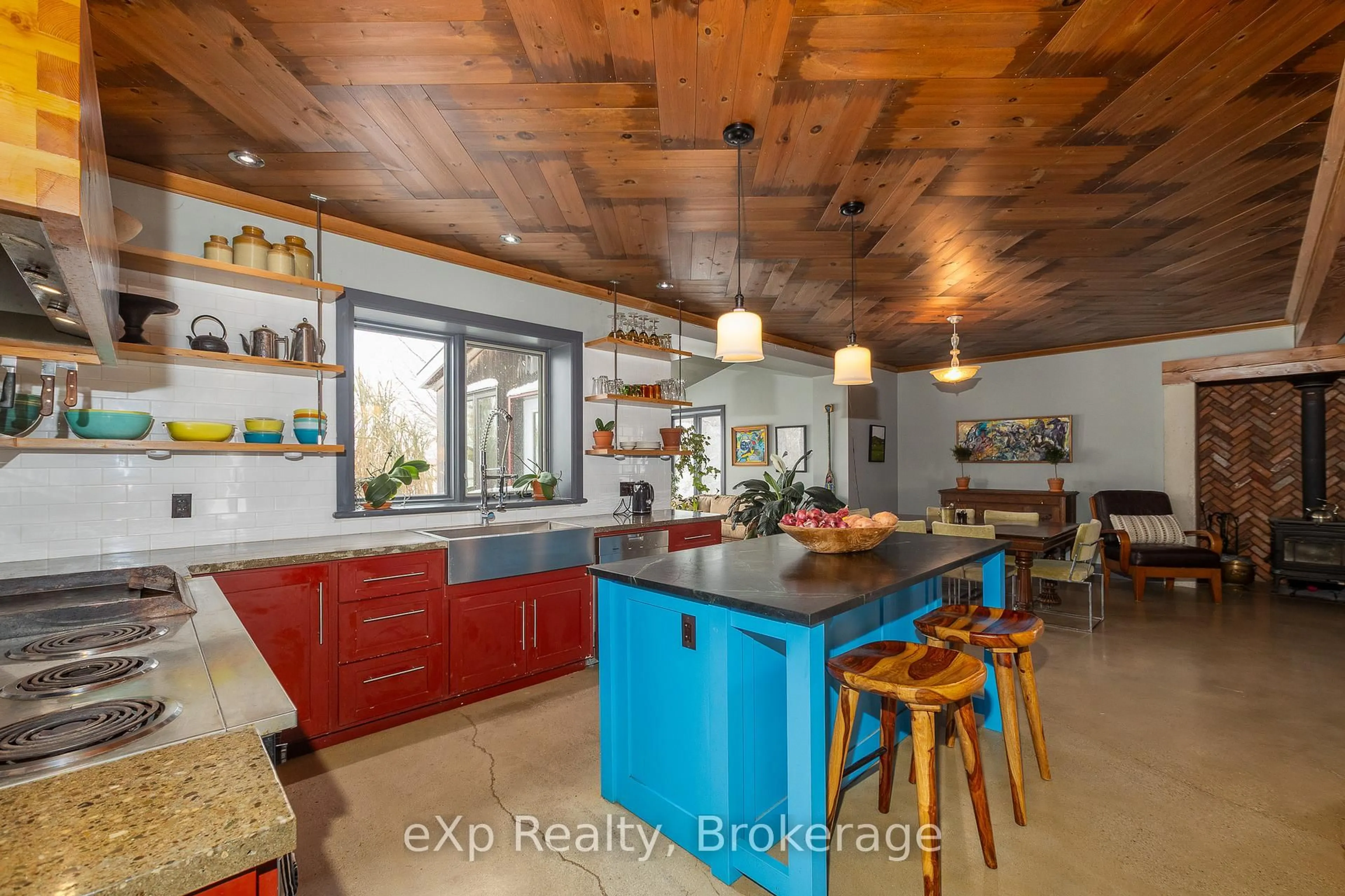 Open concept kitchen, ceramic/tile floor for 136709 Grey Road 12, Grey Highlands Ontario N4L 1W6