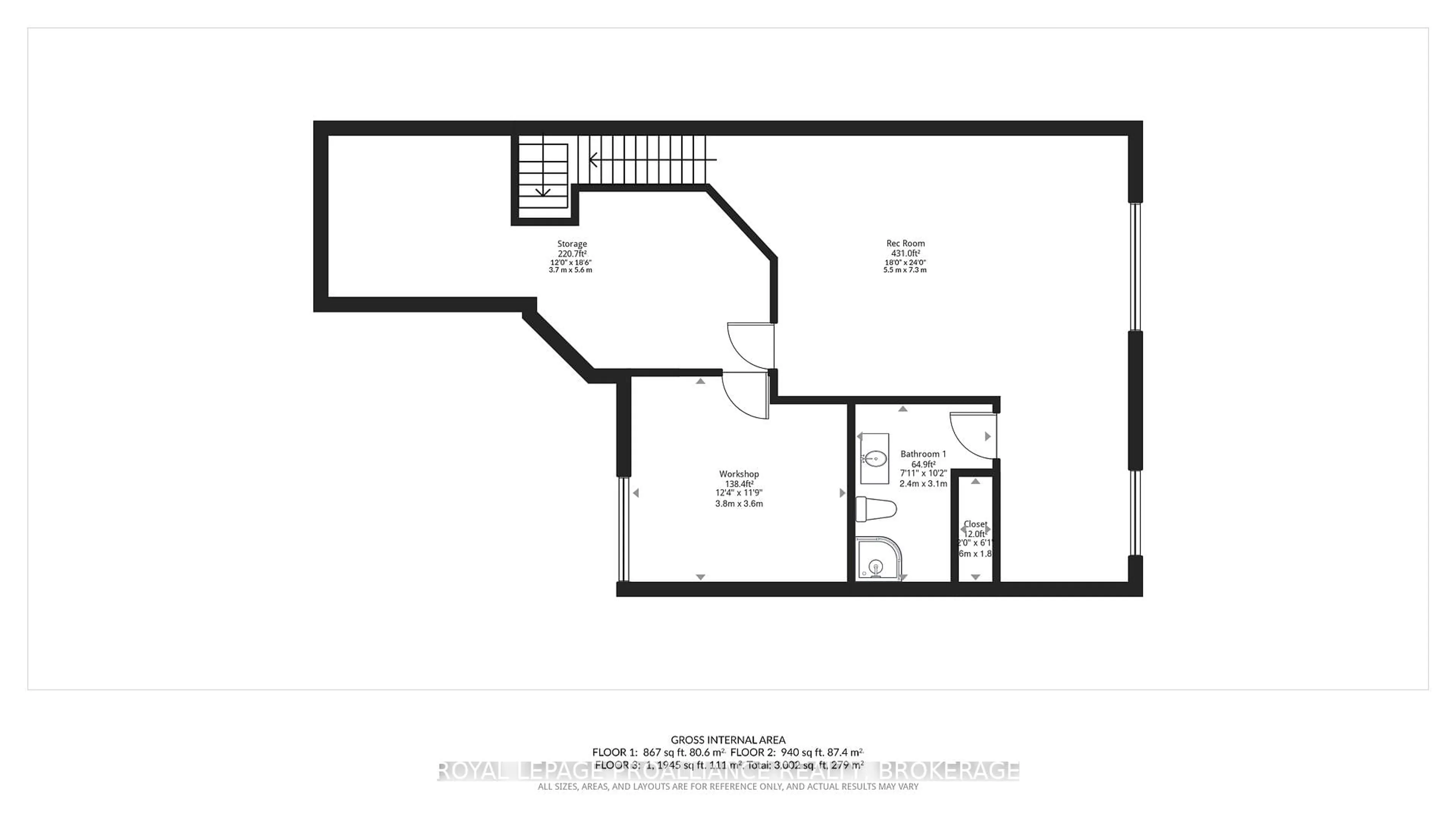Floor plan for 685 Fieldstone Dr, Kingston Ontario K7K 0C6