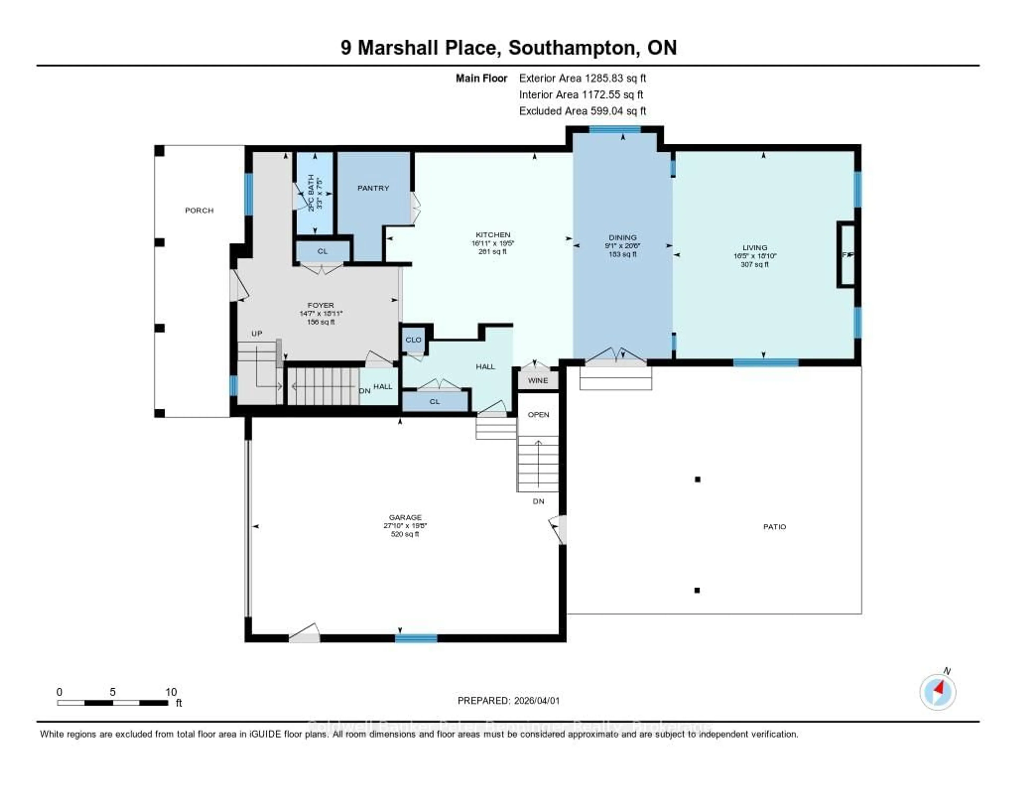 Floor plan for 9 Marshall Pl, Saugeen Shores Ontario N0H 2L0
