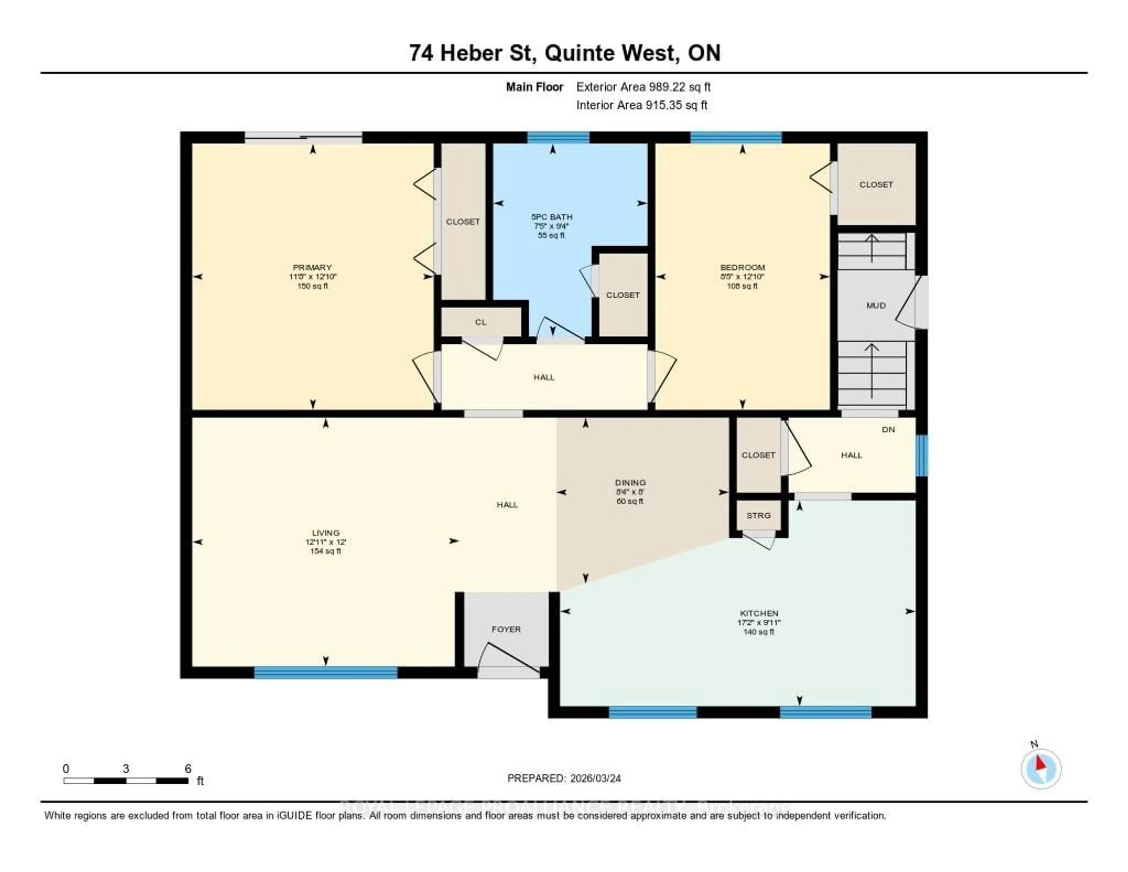 Floor plan for 74 Heber St, Quinte West Ontario K8V 1N1
