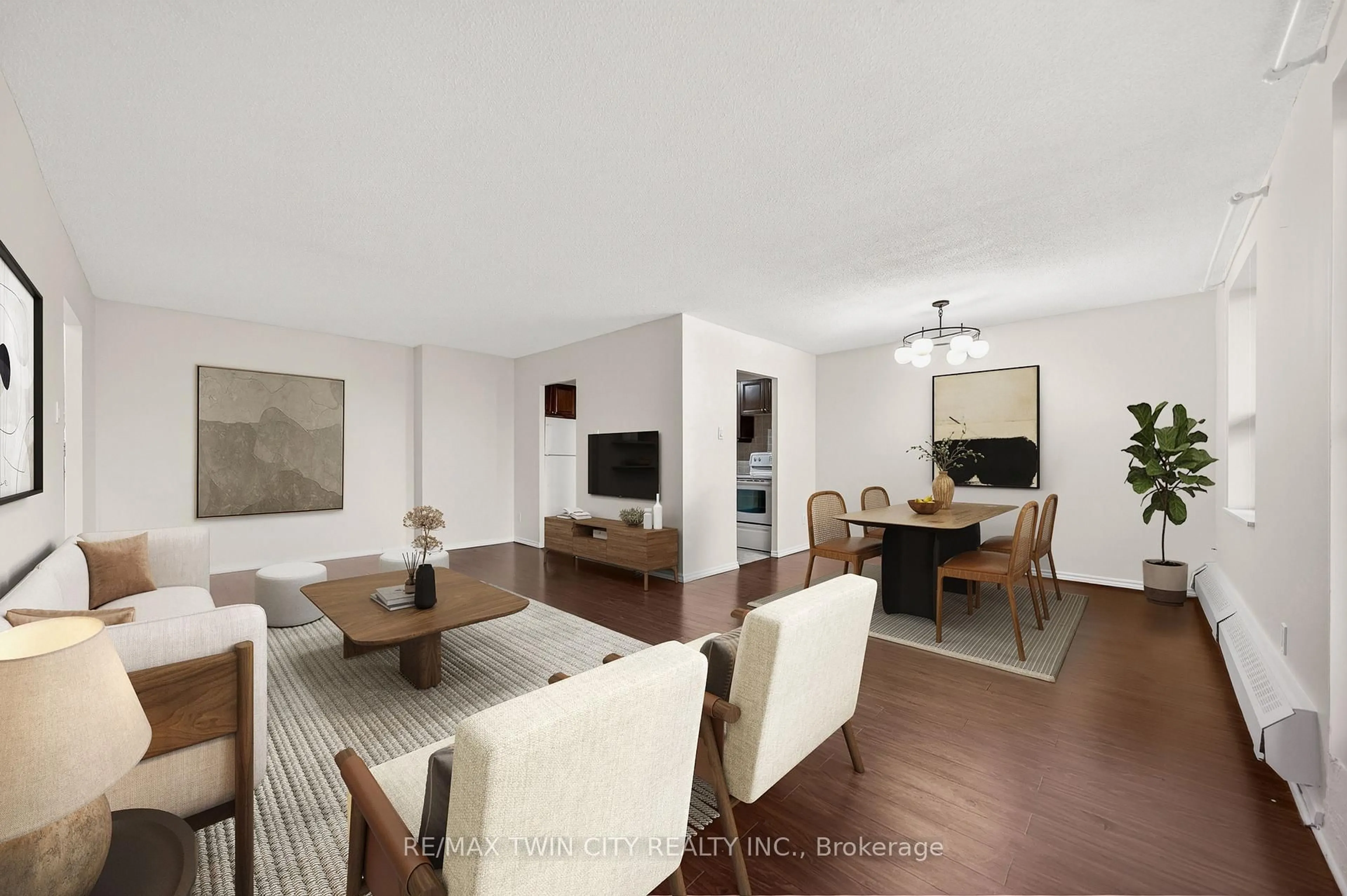 Living room with furniture, unknown for 1100 Courtland Ave #605, Kitchener Ontario N2C 2H9