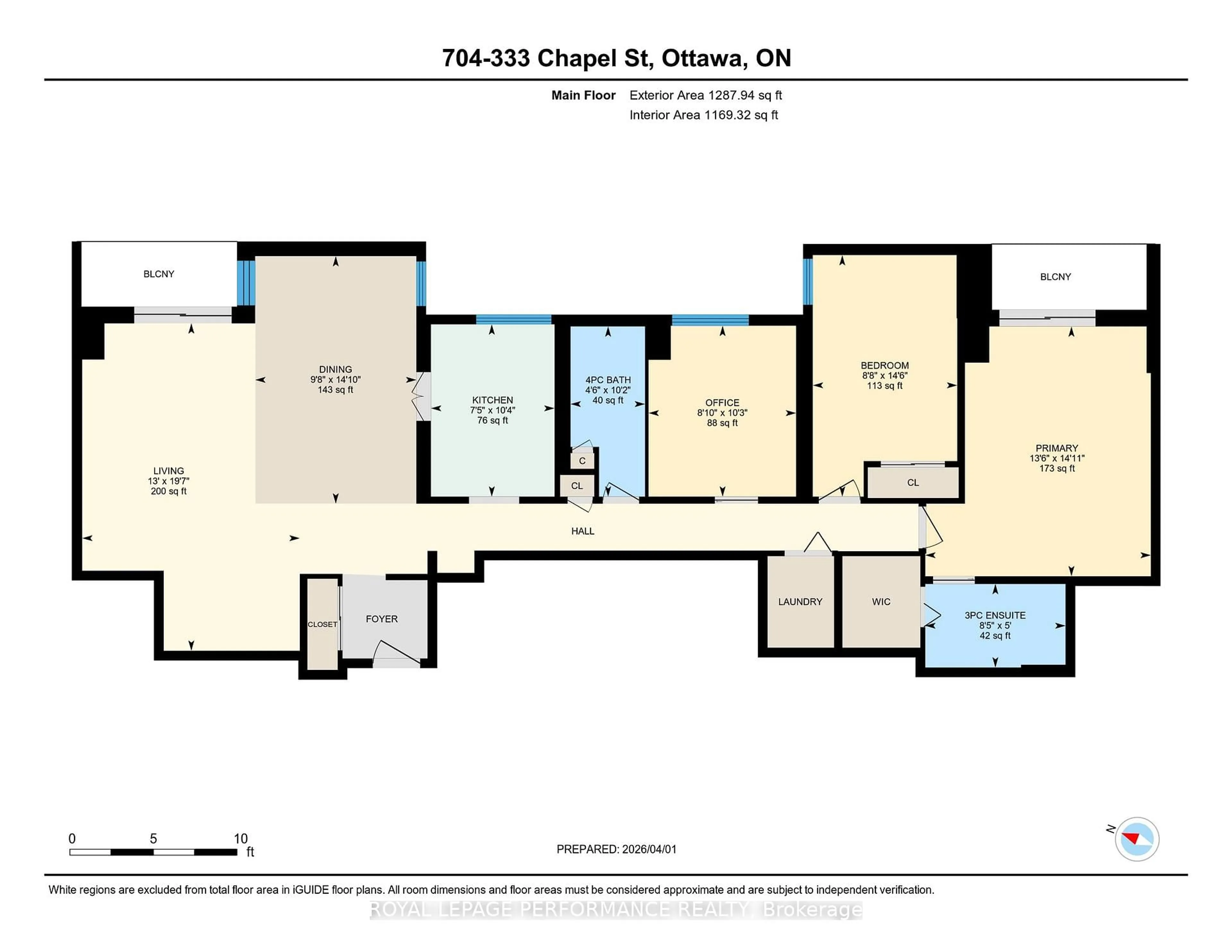 Floor plan for 333 Chapel St #704, Ottawa Ontario K1N 8Y8