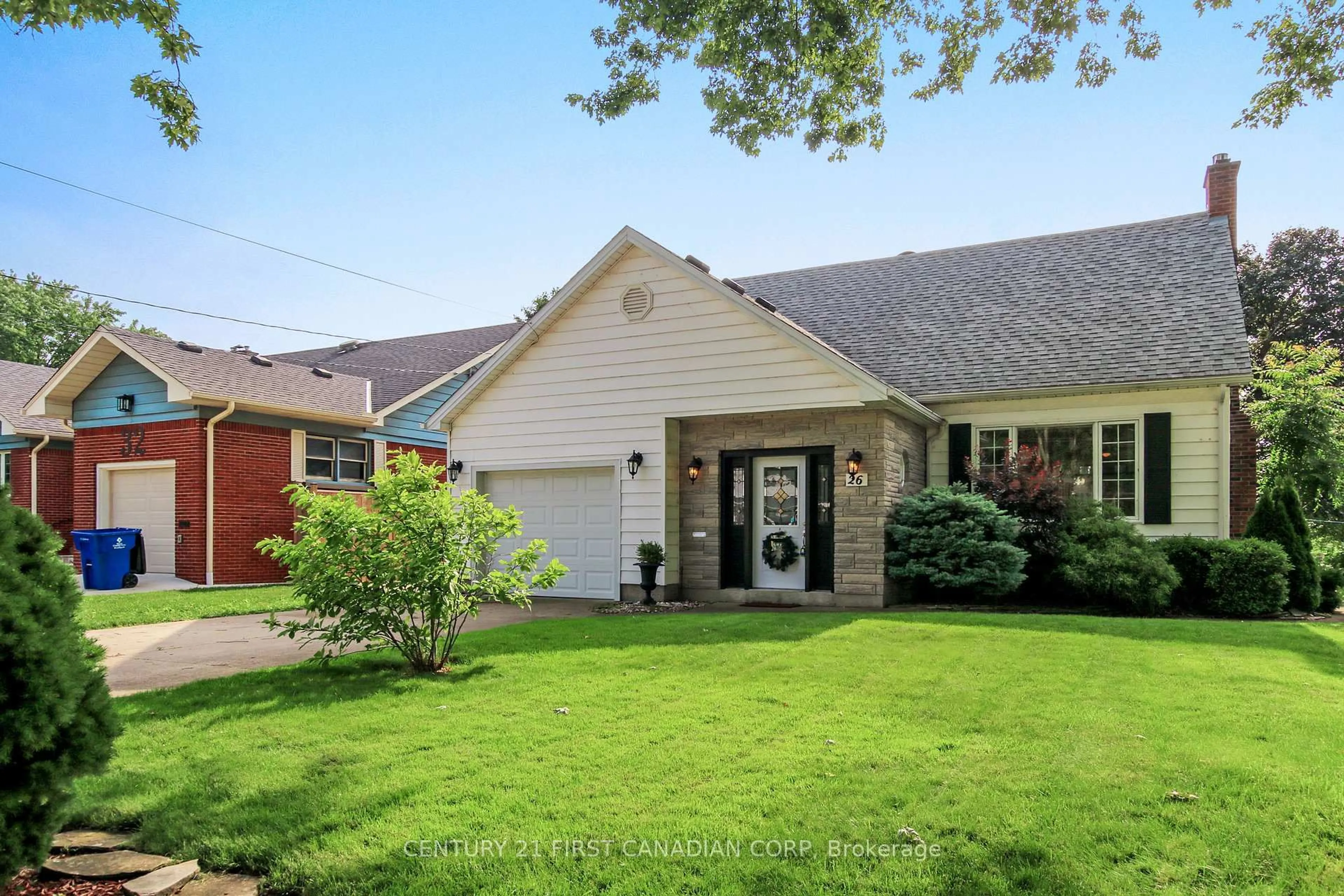 Home with brick exterior material, street for 26 Grand Ave, Chatham-Kent Ontario N8A 4J9