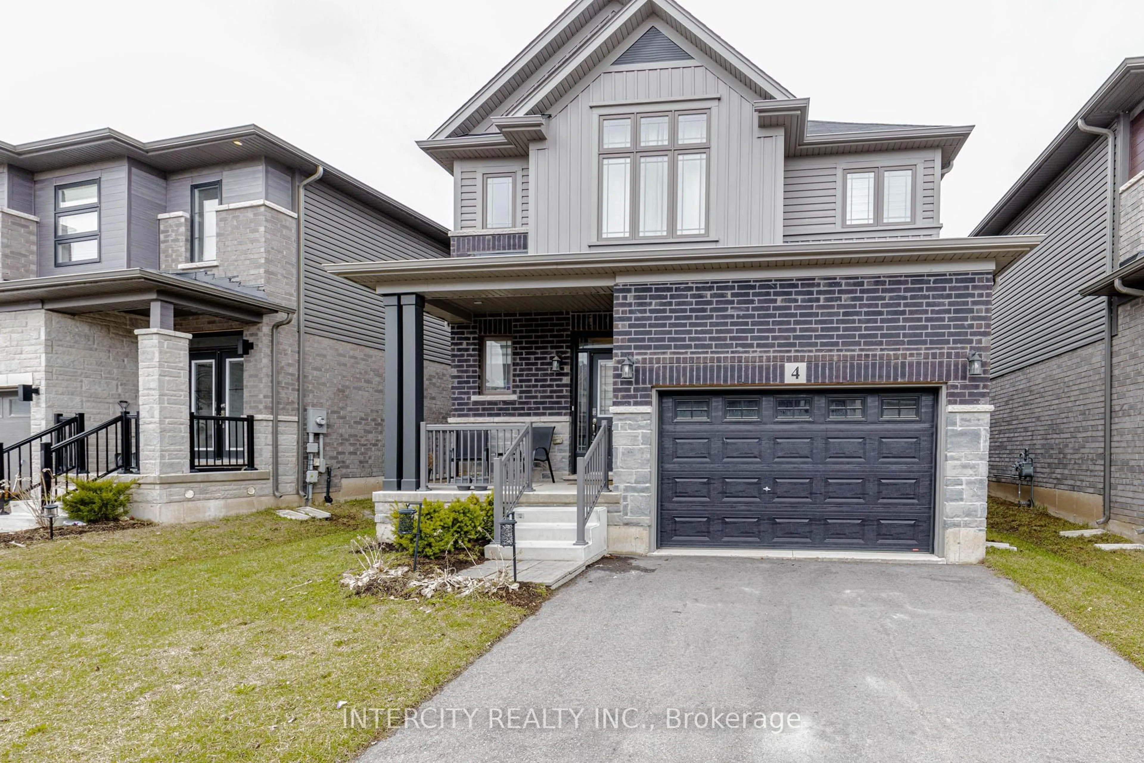 Home with brick exterior material, street for 4 Elkington Lane, Brantford Ontario N3T 0T5