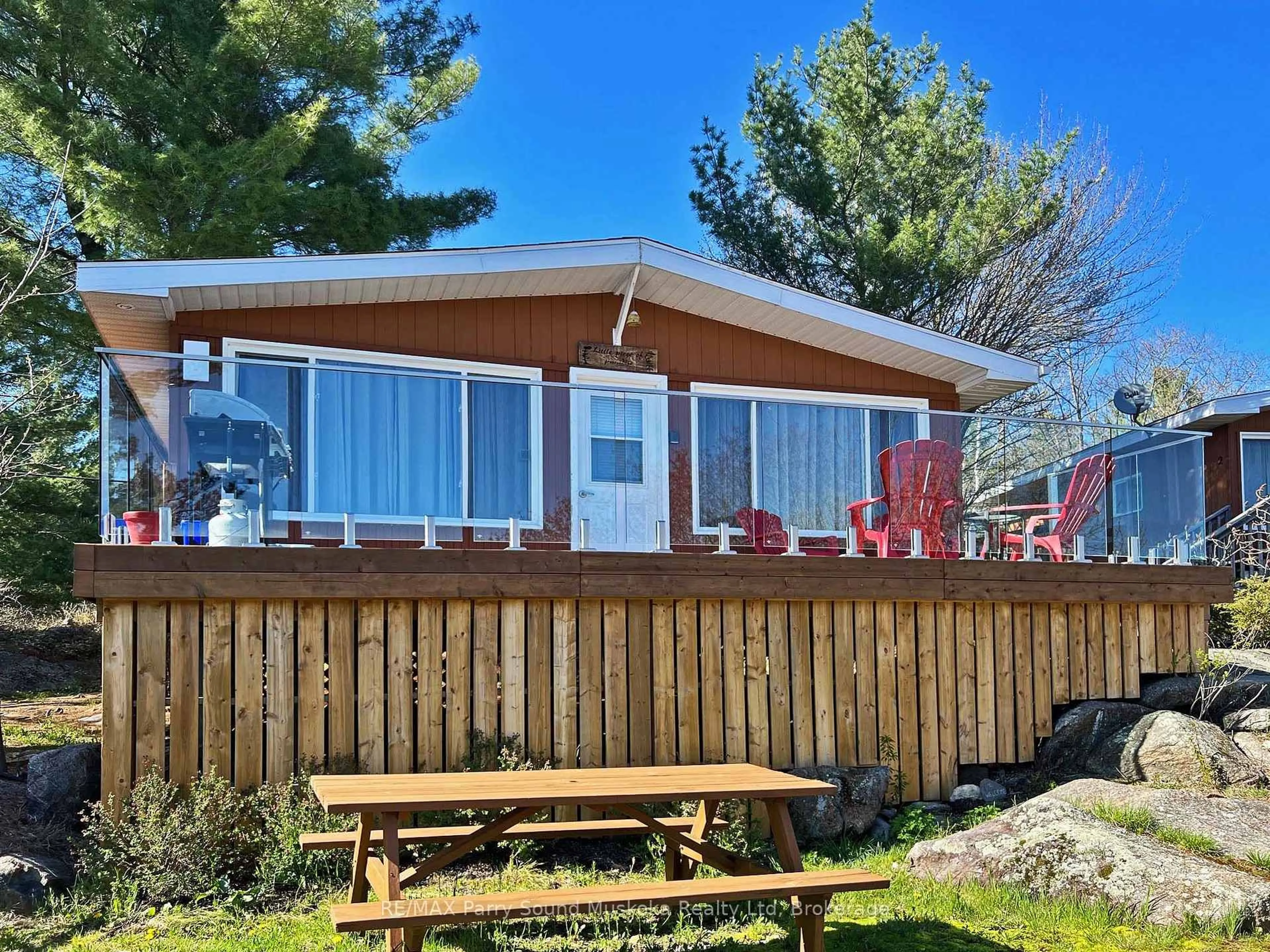 Patio, water/lake/river/ocean view for 3-111 NORTH SHORE Rd #4, Lvl 1, The Archipelago Ontario P0G 1K0