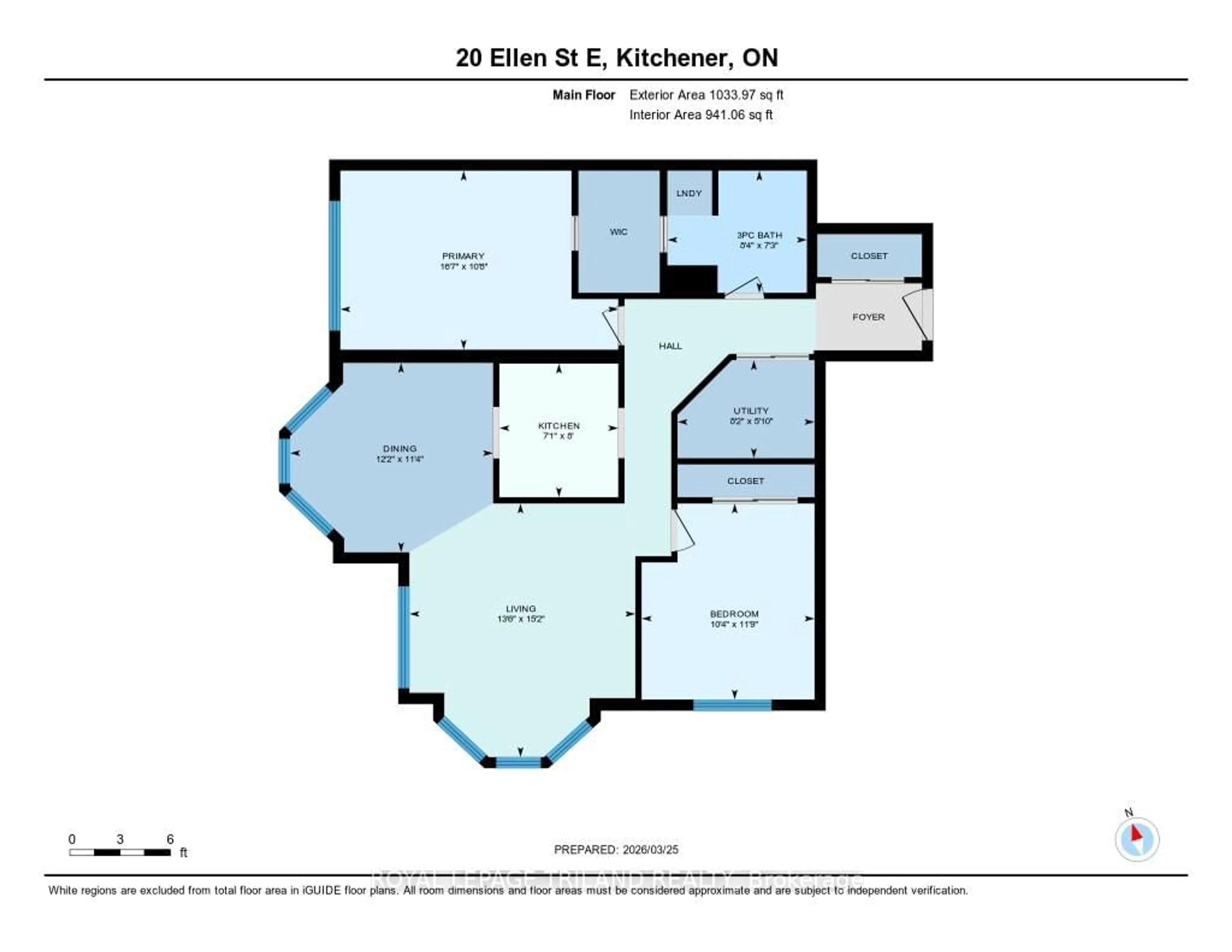 Floor plan for 20 Ellen St #403, Kitchener Ontario N3H 6R7