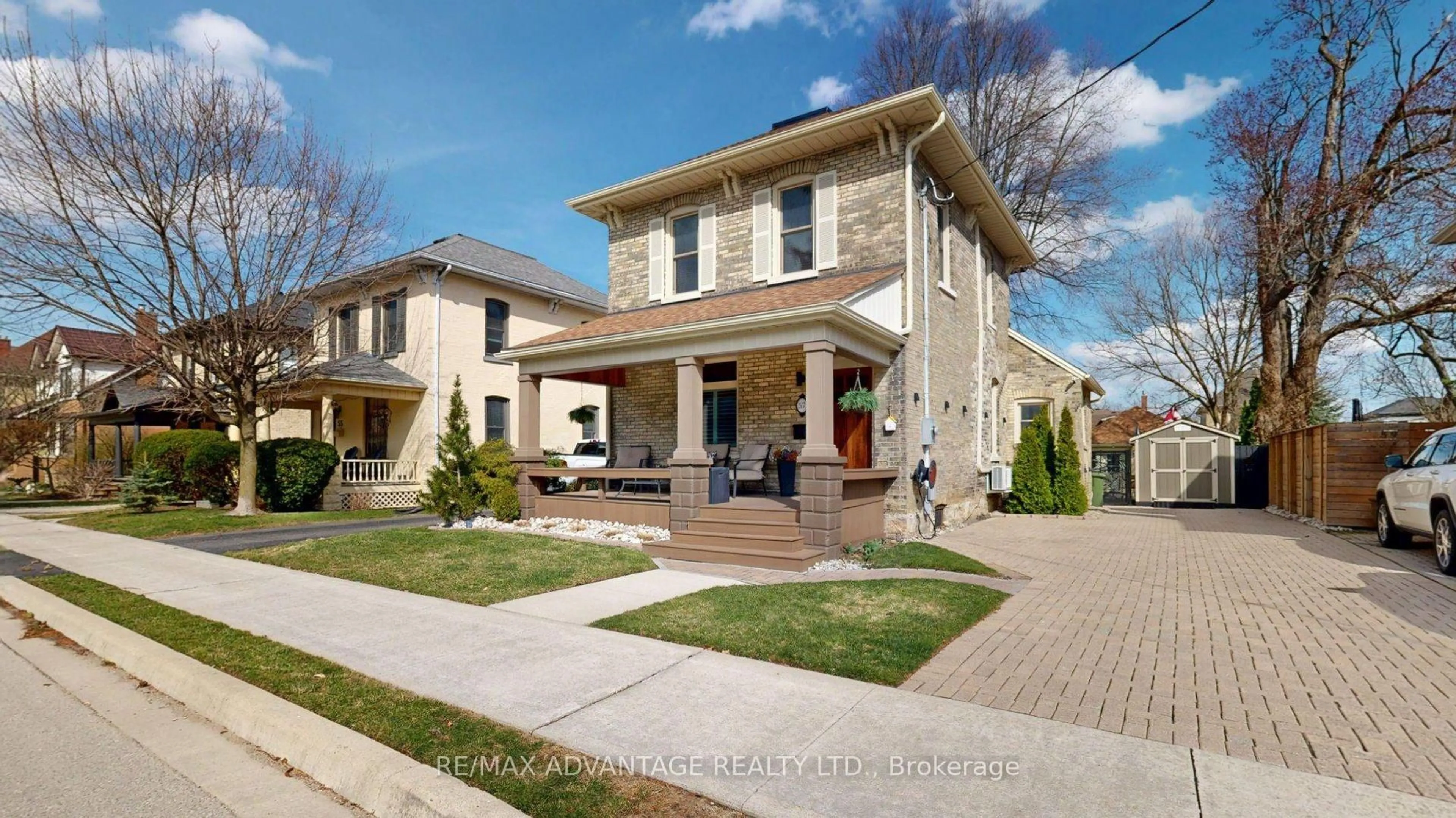 Home with brick exterior material, street for 57 Queen St, St. Thomas Ontario N5R 3J4