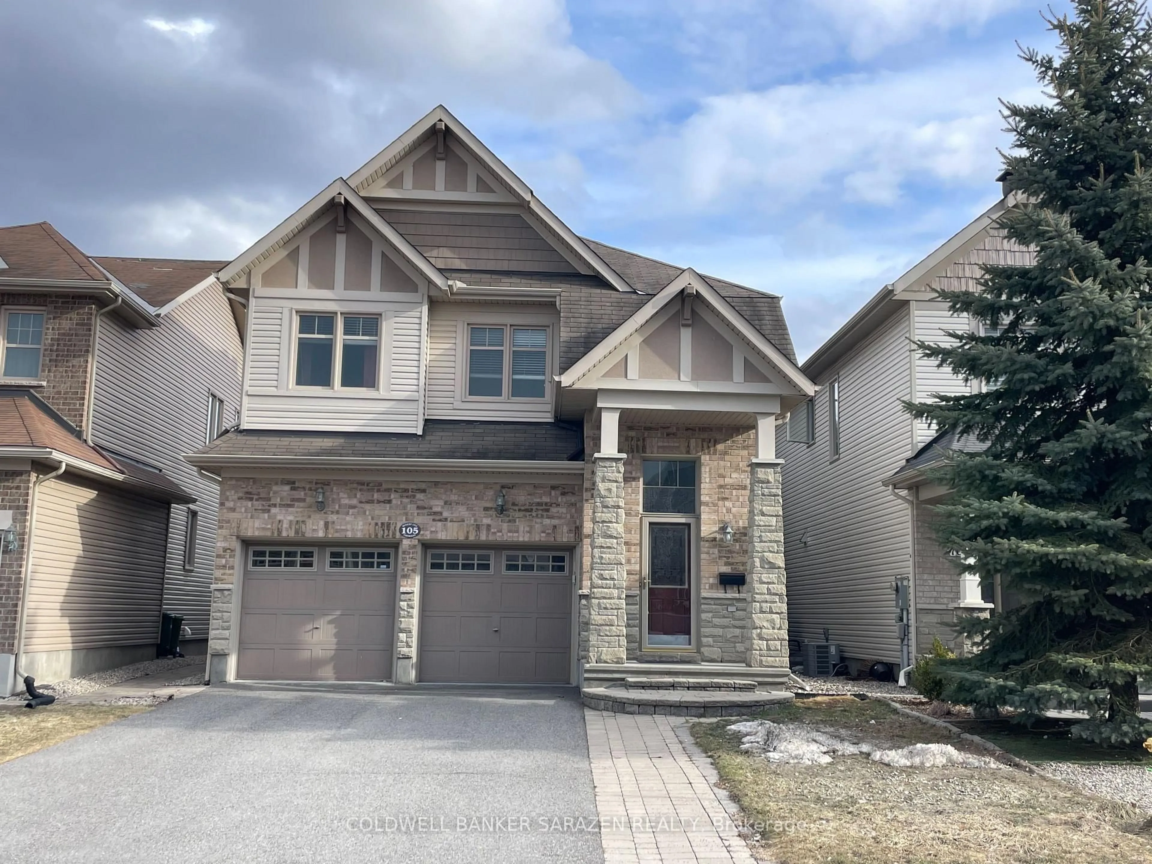 Home with brick exterior material, street for 105 AUGUST LILY Cres, Ottawa Ontario K1V 2A6