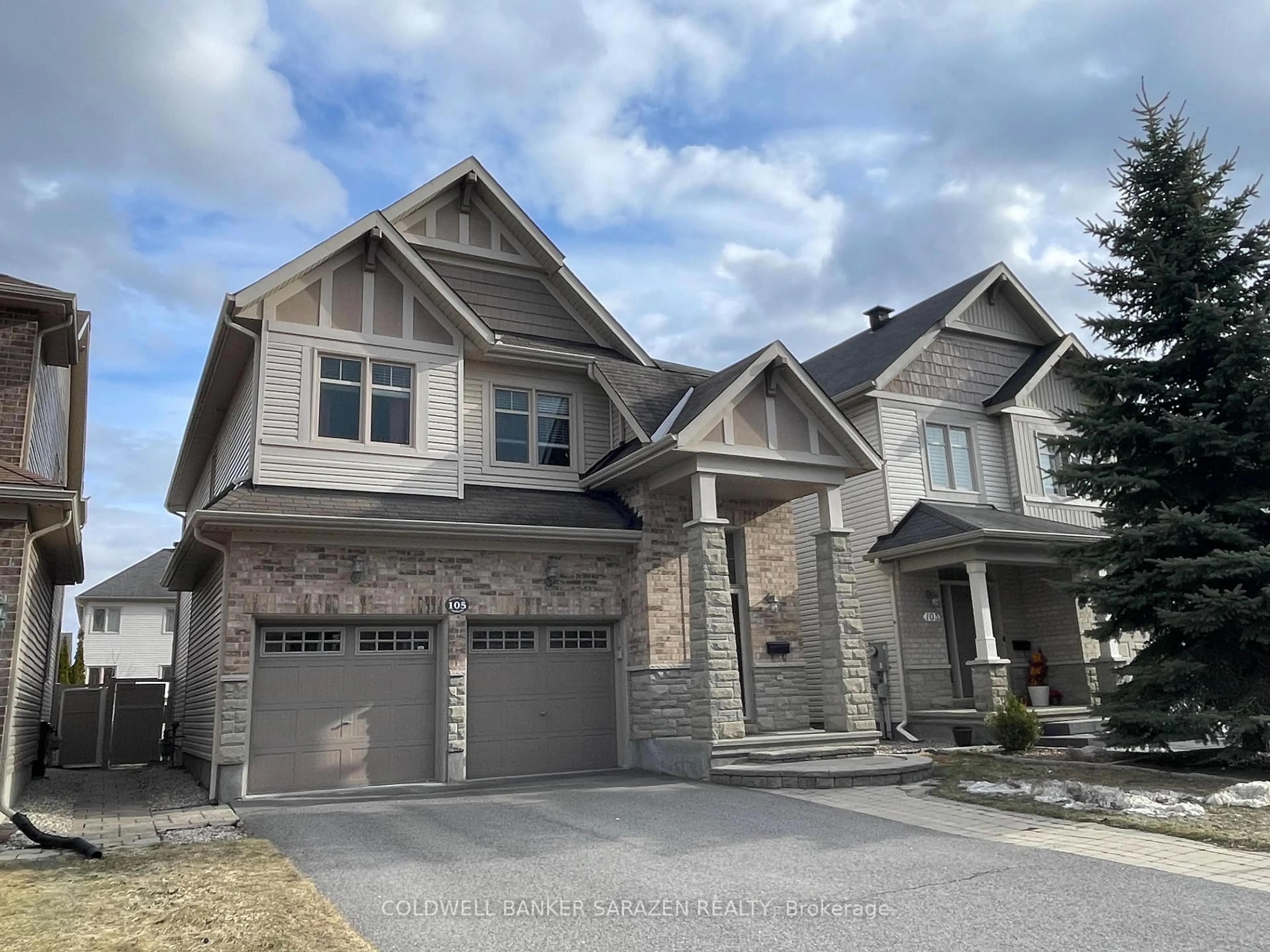 Home with brick exterior material, street for 105 AUGUST LILY Cres, Ottawa Ontario K1V 2A6