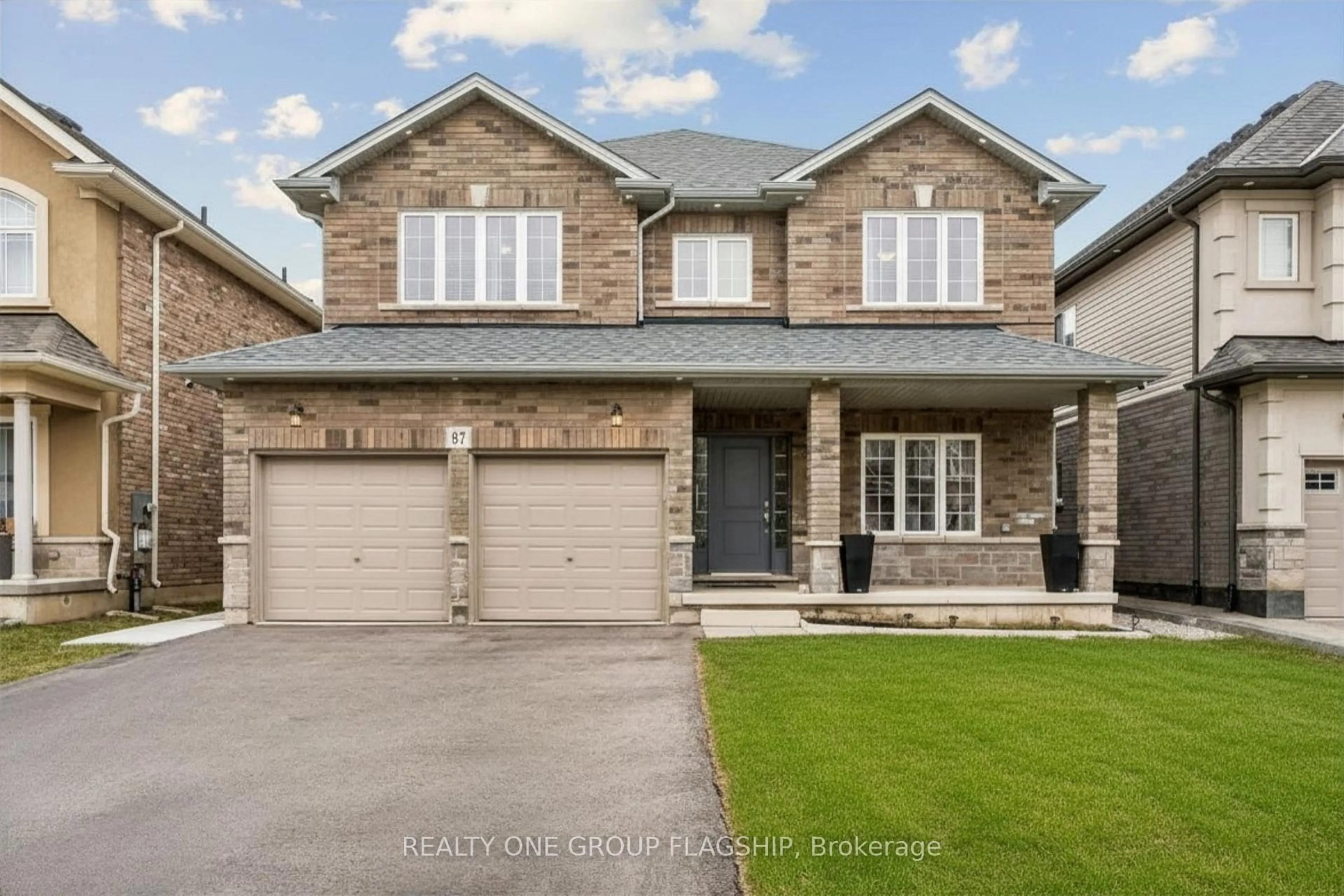 Home with brick exterior material, street for 87 Dolomiti Crt, Hamilton Ontario L0R 1P0