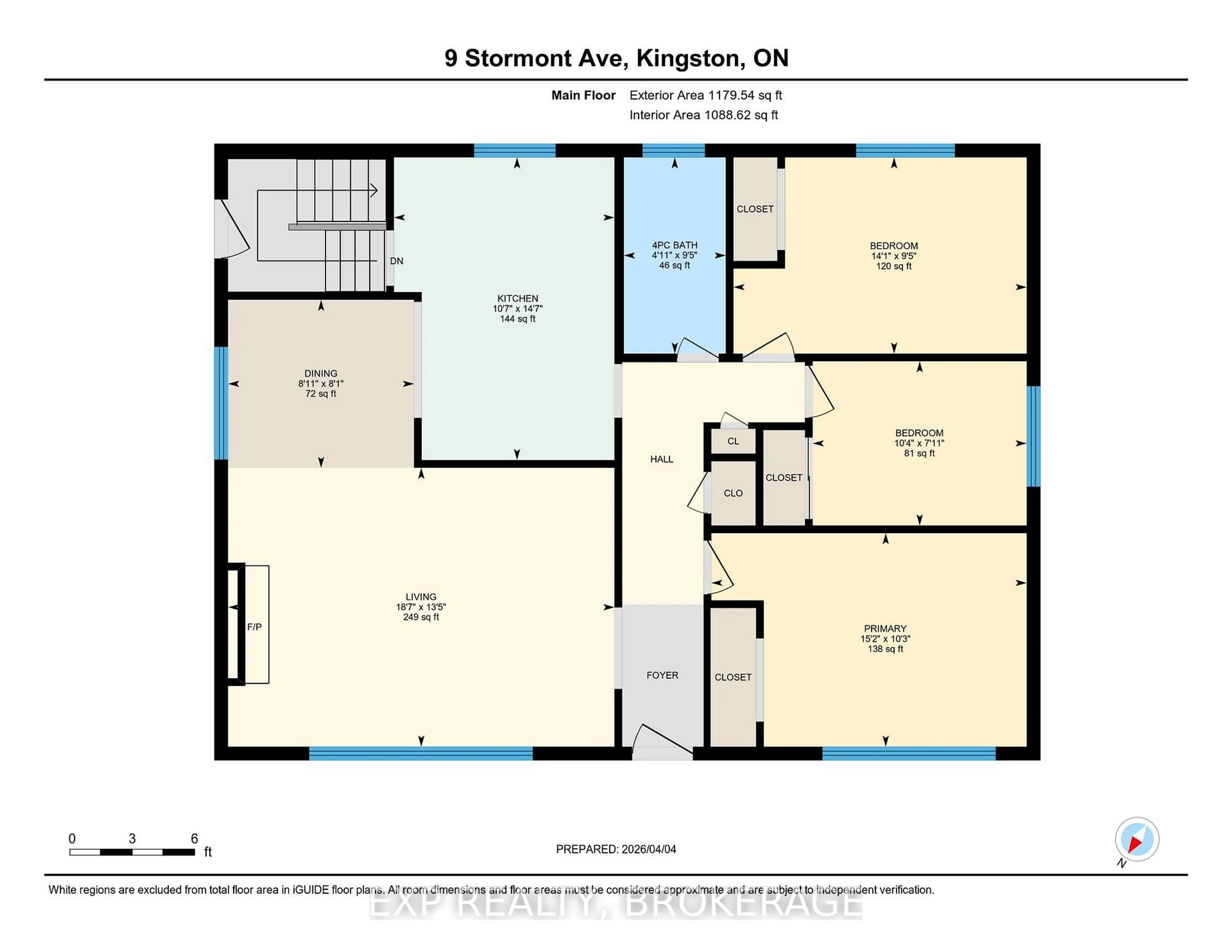 Floor plan for 9 STORMONT Ave, Kingston Ontario K7M 1N9