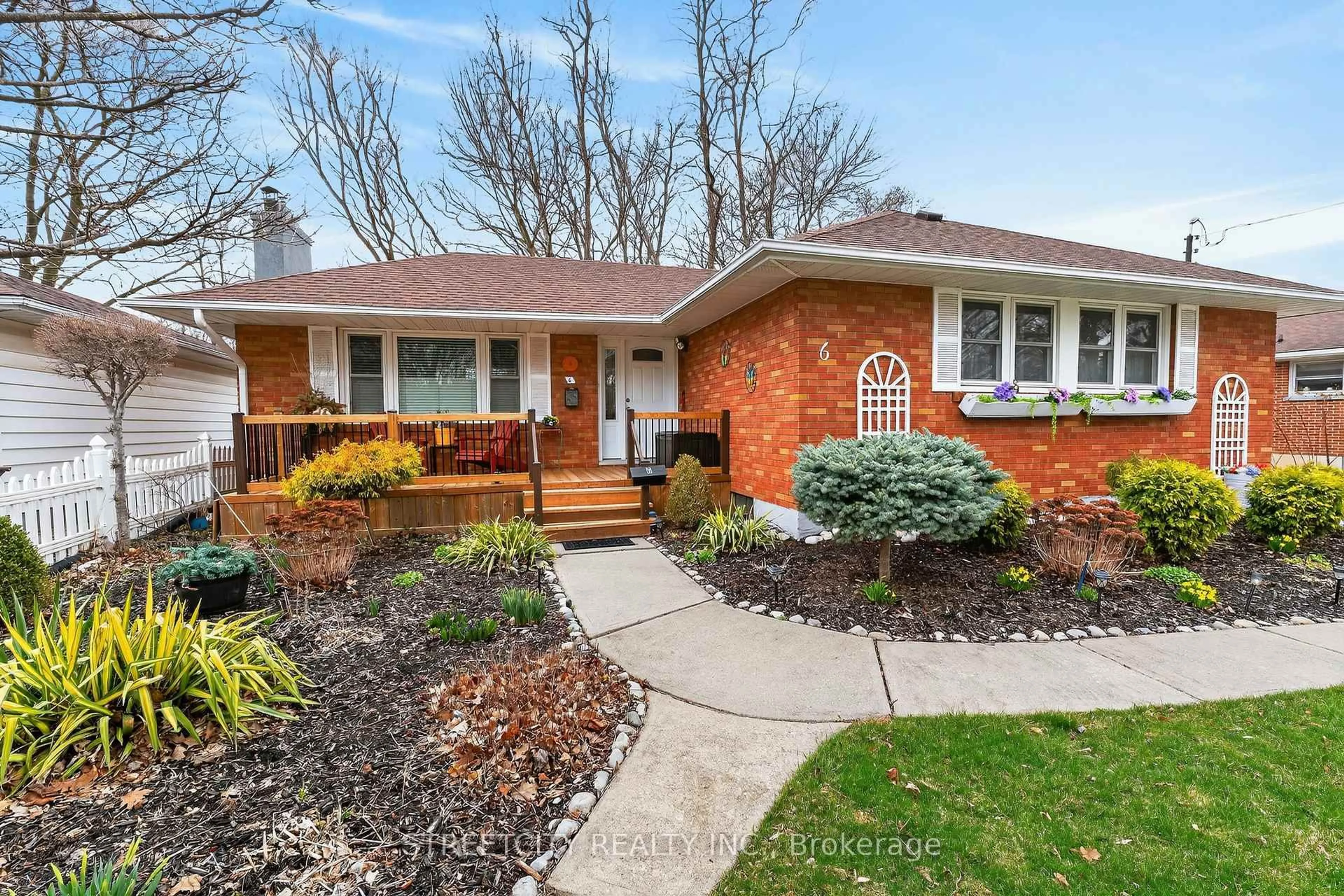 Home with brick exterior material, street for 6 Montgomery Rd, St. Thomas Ontario N5R 1S5