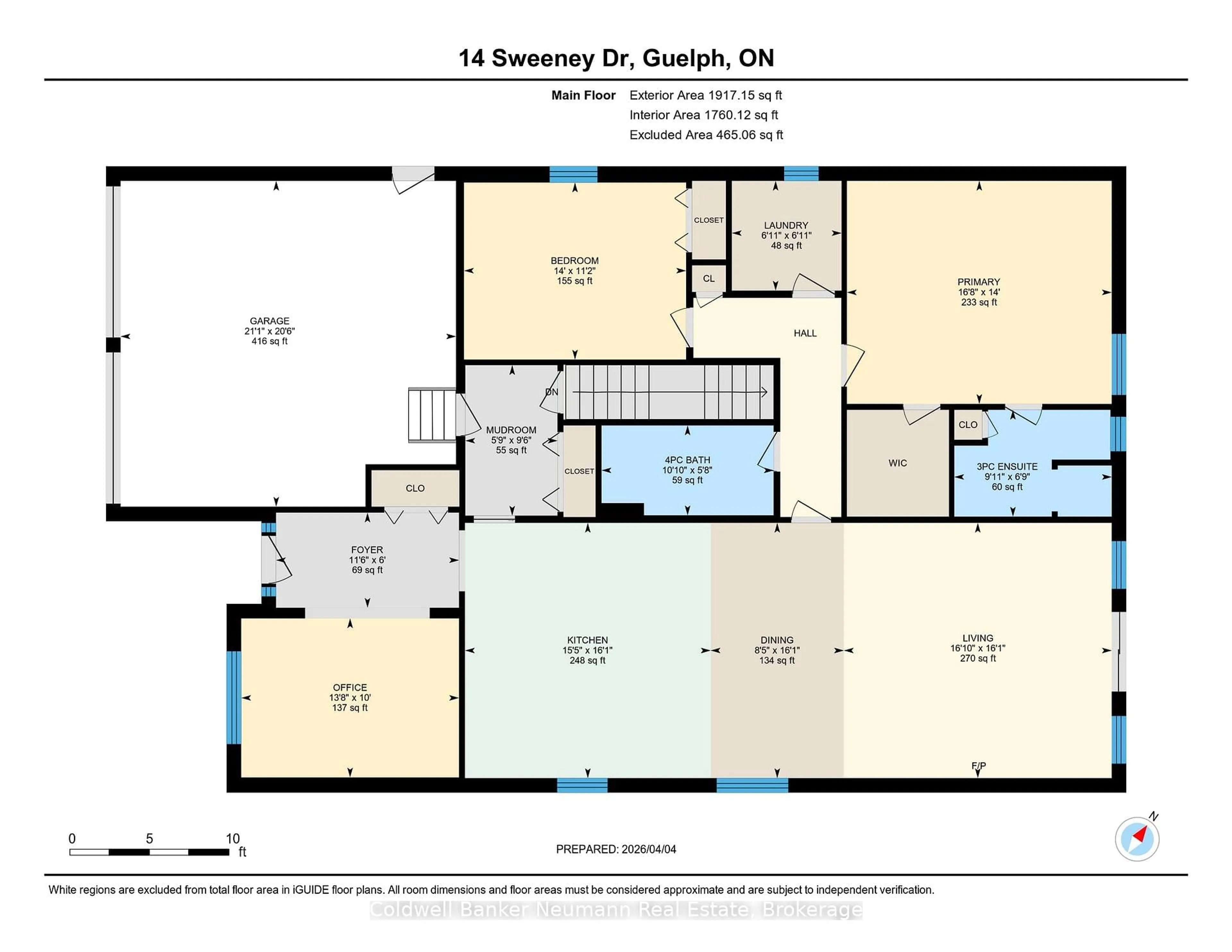 Floor plan for 14 Sweeney Dr, Guelph Ontario N1G 0A6