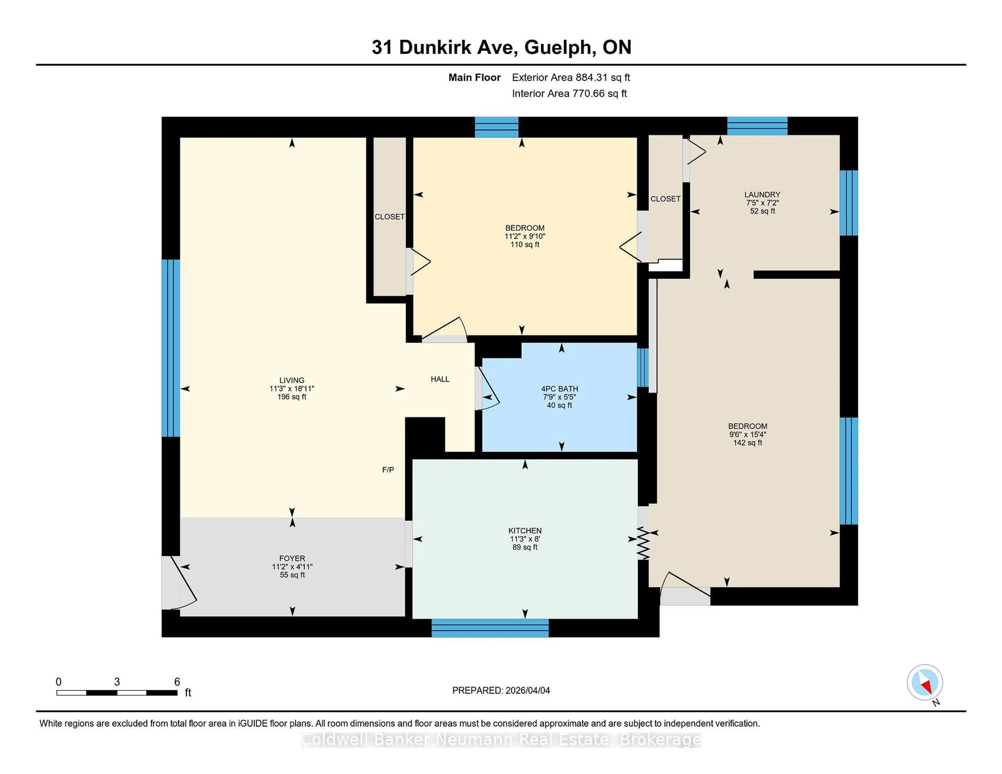 Floor plan for 31 Dunkirk Ave, Guelph Ontario N1E 4N7