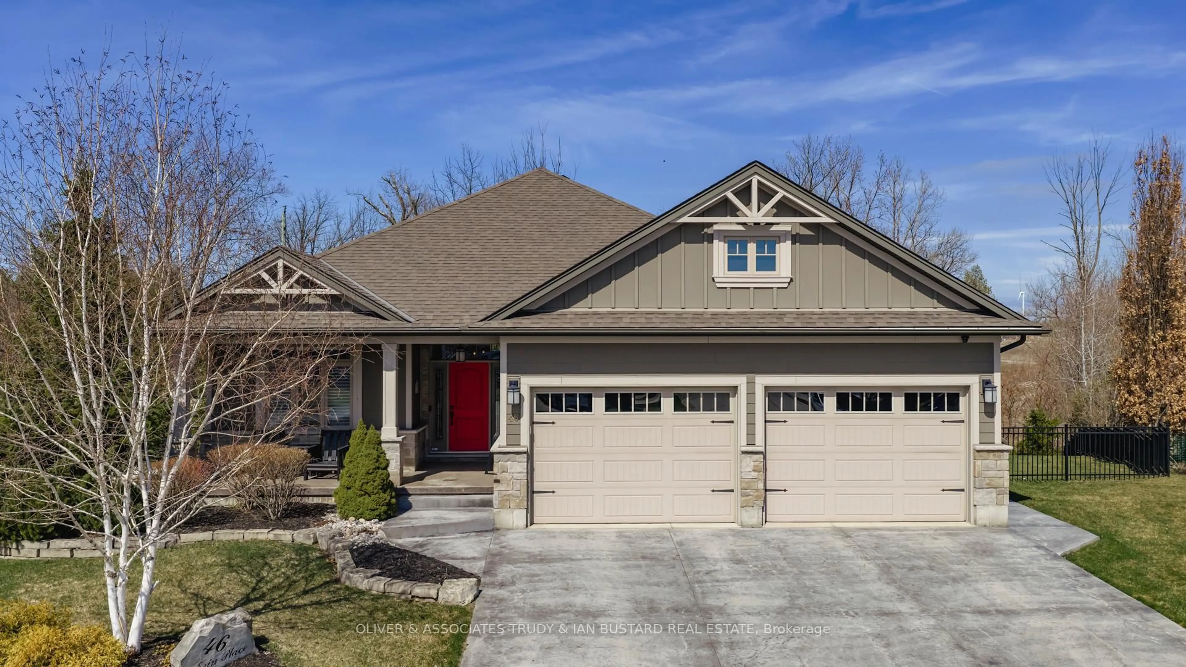 Home with brick exterior material, street for 46 Erin Pl, Lambton Shores Ontario N0M 1T0