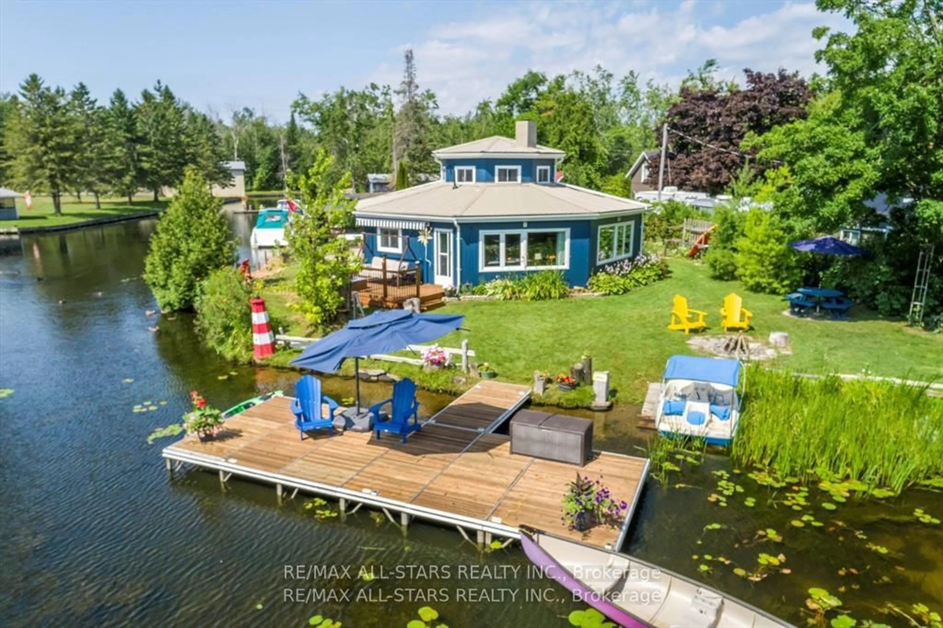 A pic from outside/outdoor area/front of a property/back of a property/a pic from drone, water/lake/river/ocean view for 2 Sackitt Rd, Kawartha Lakes Ontario K0M 1N0