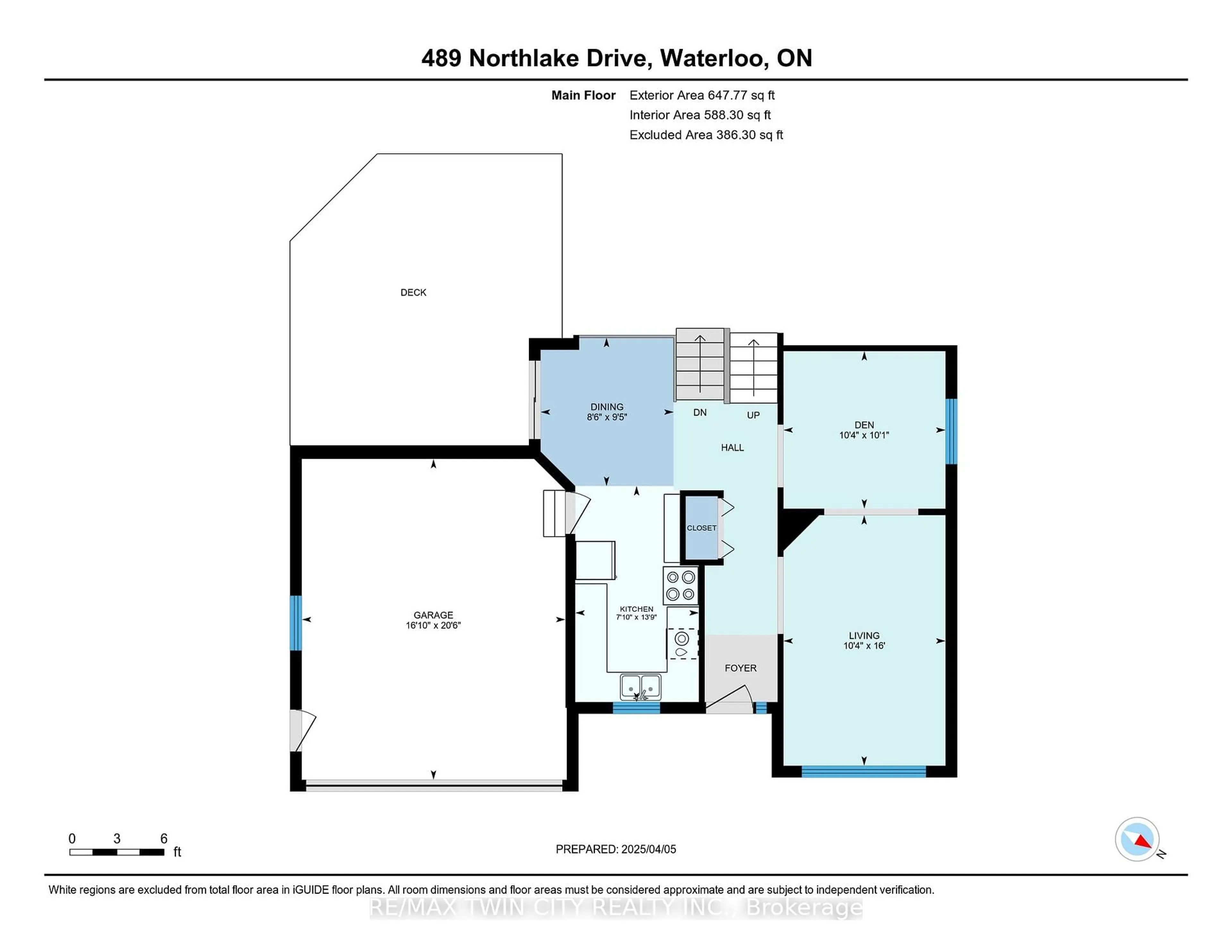 Floor plan for 489 Northlake Dr, Waterloo Ontario N2V 1V5