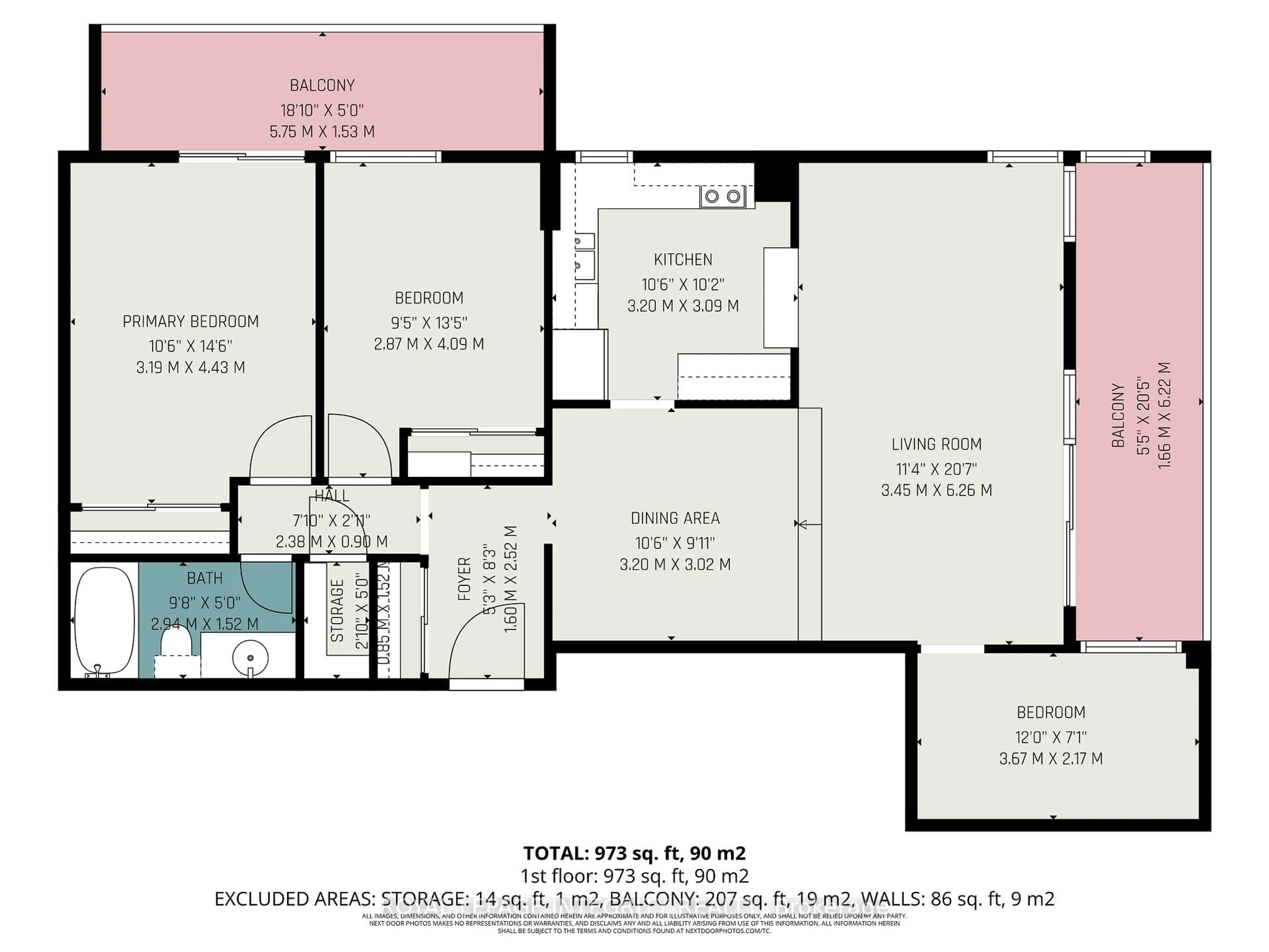 Floor plan for 1081 Ambleside Dr #906, Ottawa Ontario K2B 8C8