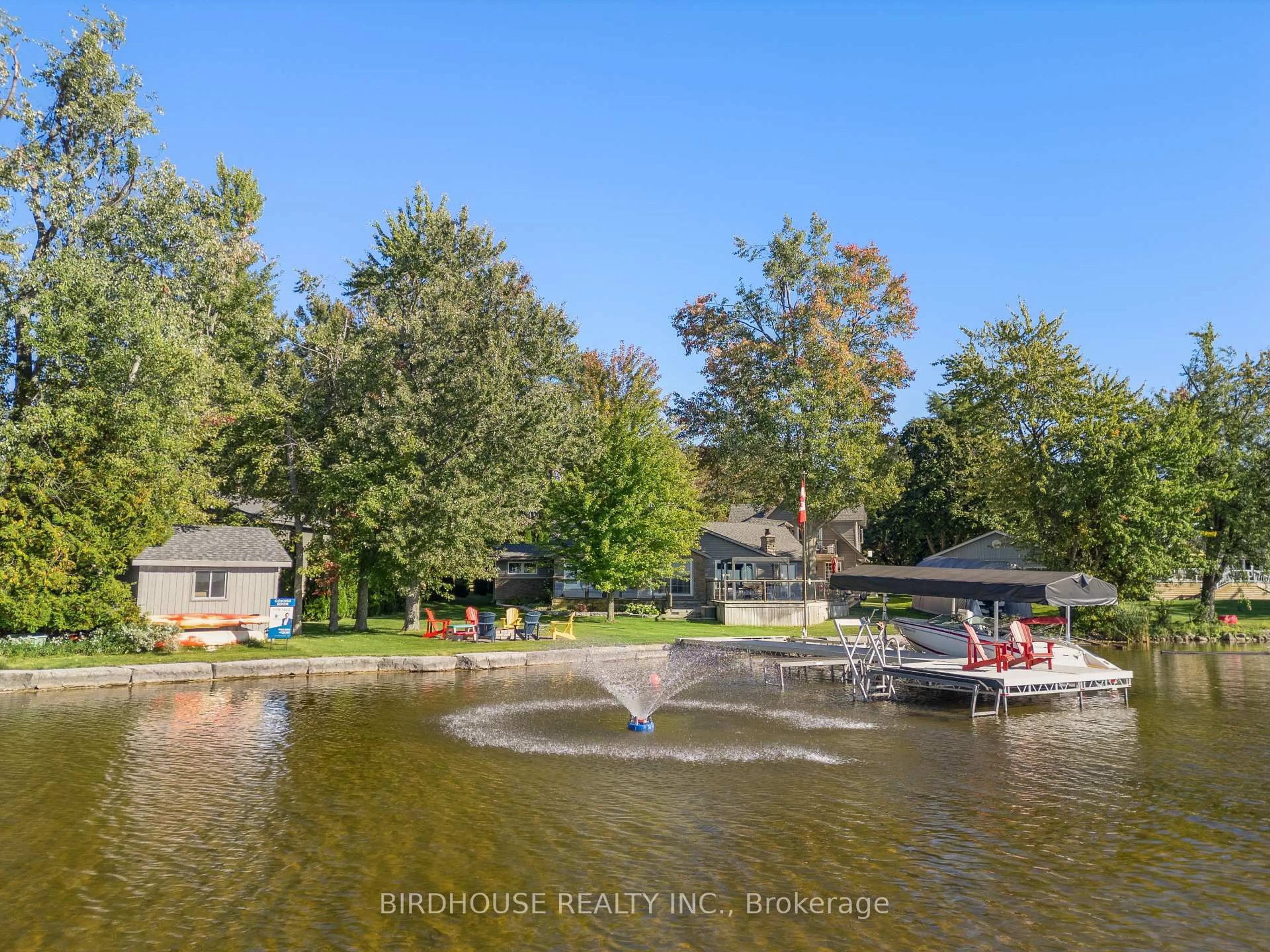A pic from outside/outdoor area/front of a property/back of a property/a pic from drone, water/lake/river/ocean view for 1358 Island View Dr, Selwyn Ontario K0L 1T0