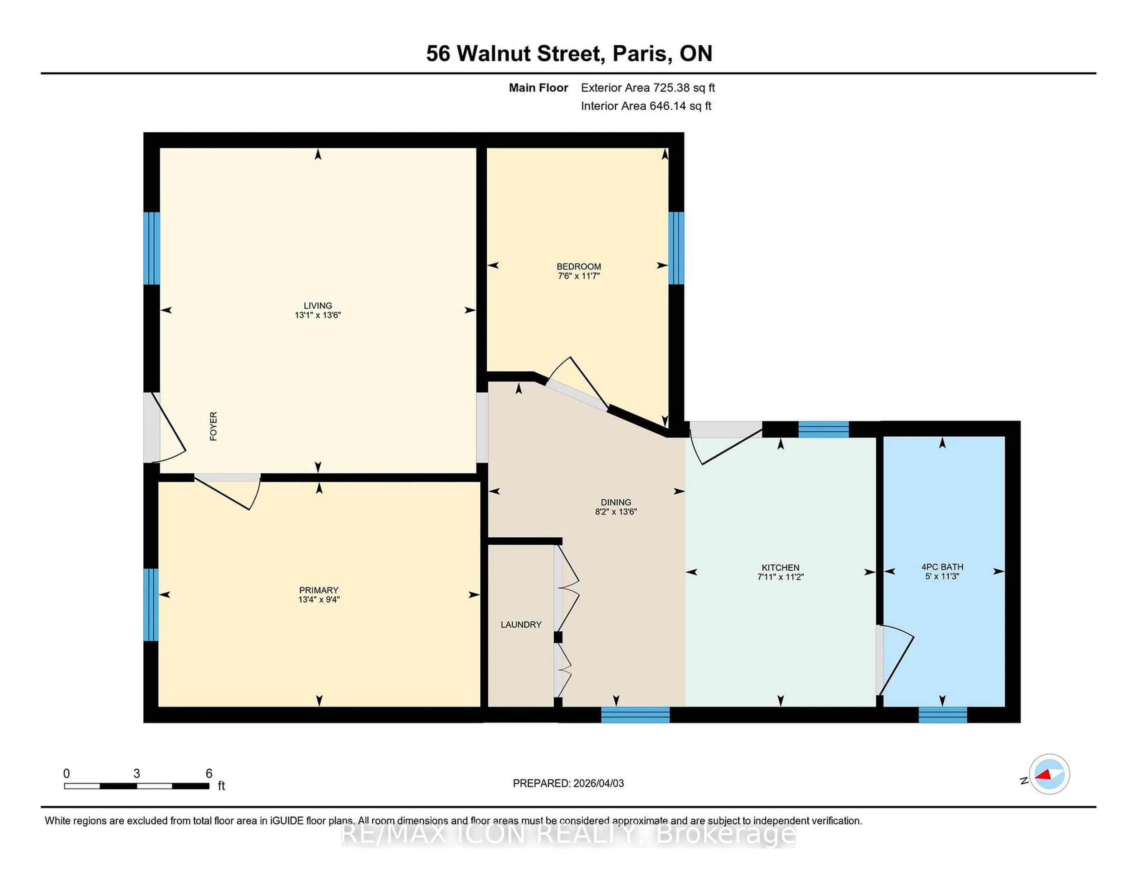 Floor plan for 56 Walnut St, Brant Ontario N3L 2J3