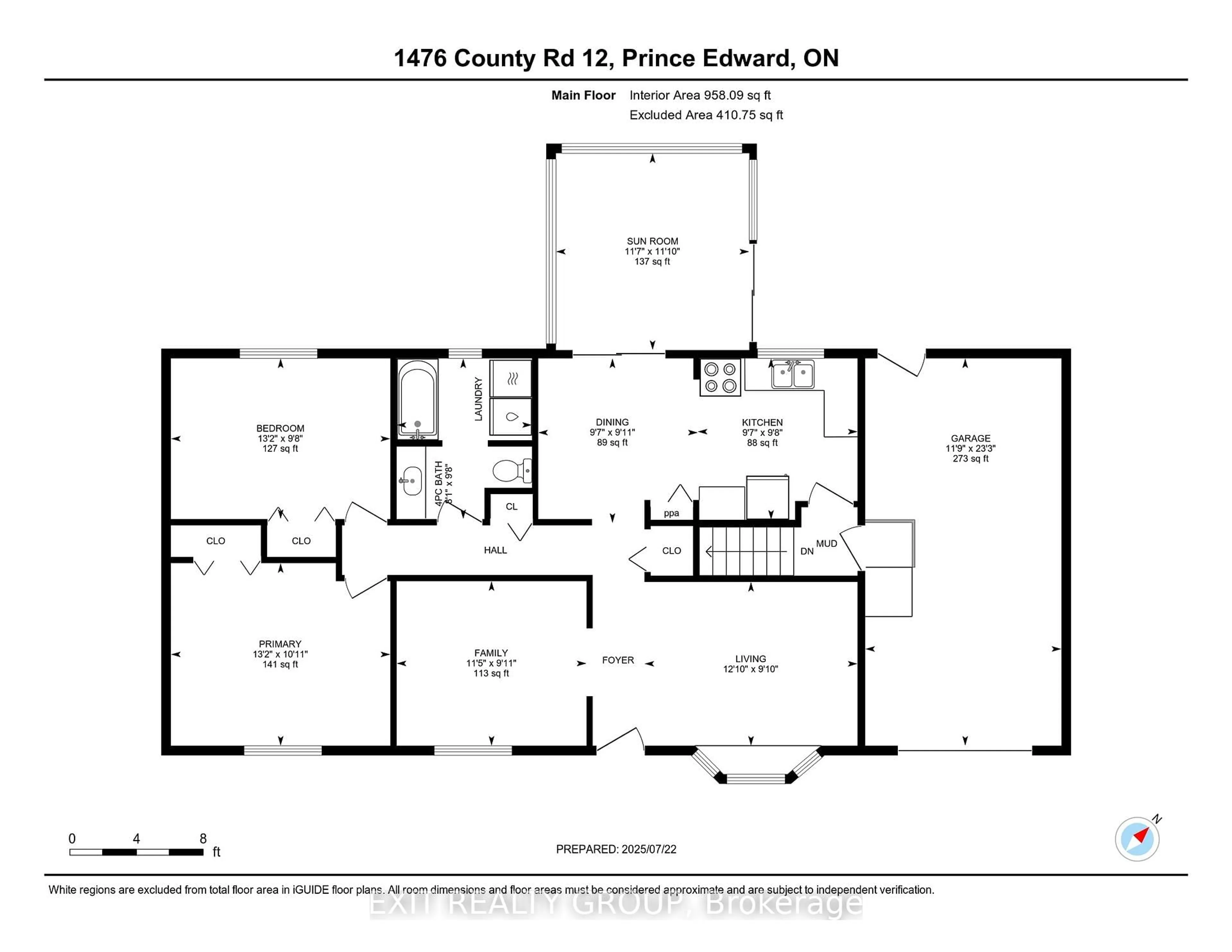 Floor plan for 1476 County Rd 12, Prince Edward County Ontario K0K 2T0
