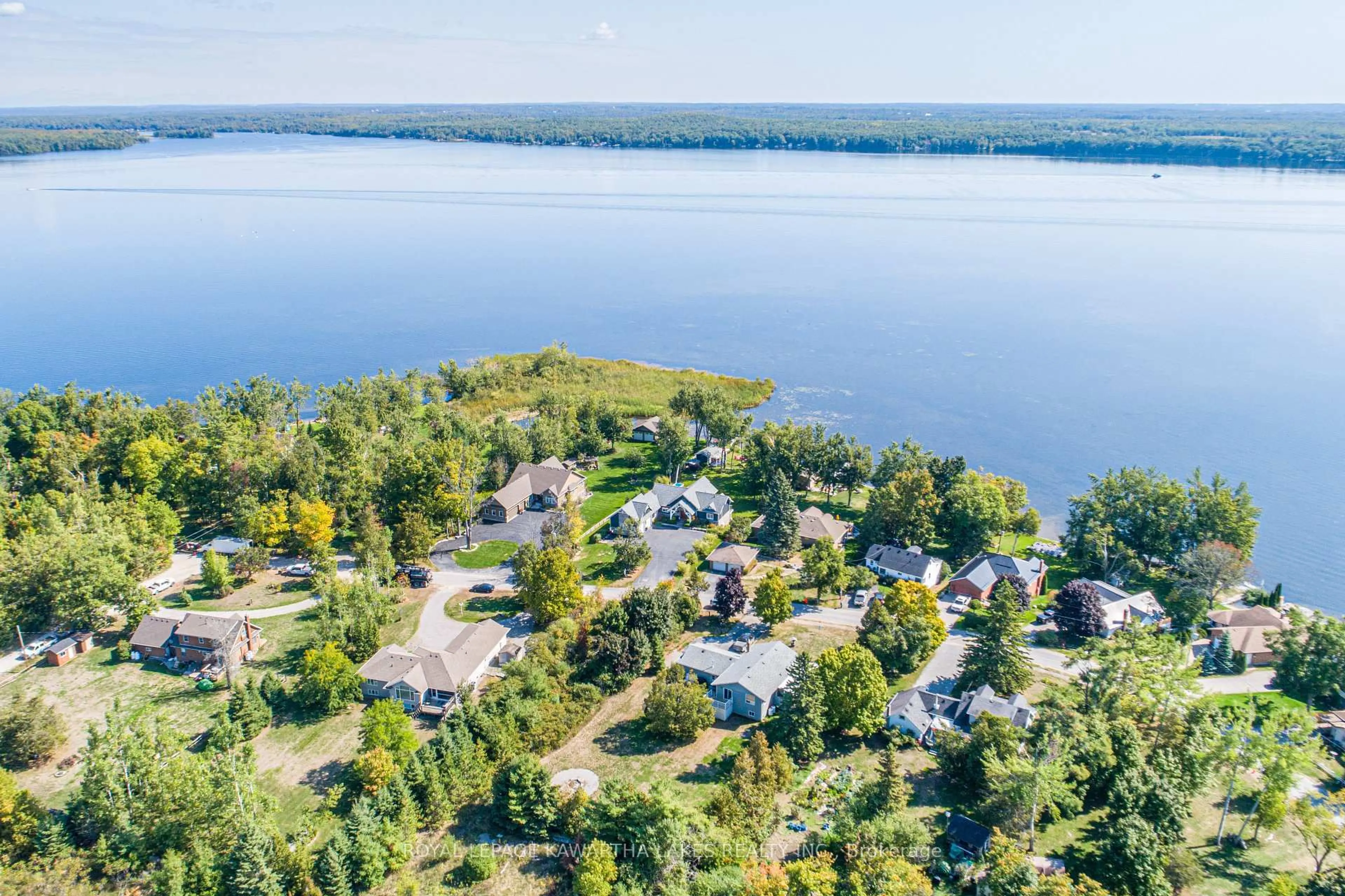 A pic from outside/outdoor area/front of a property/back of a property/a pic from drone, water/lake/river/ocean view for 56 Falls Bay Rd, Kawartha Lakes Ontario K0M 1A0