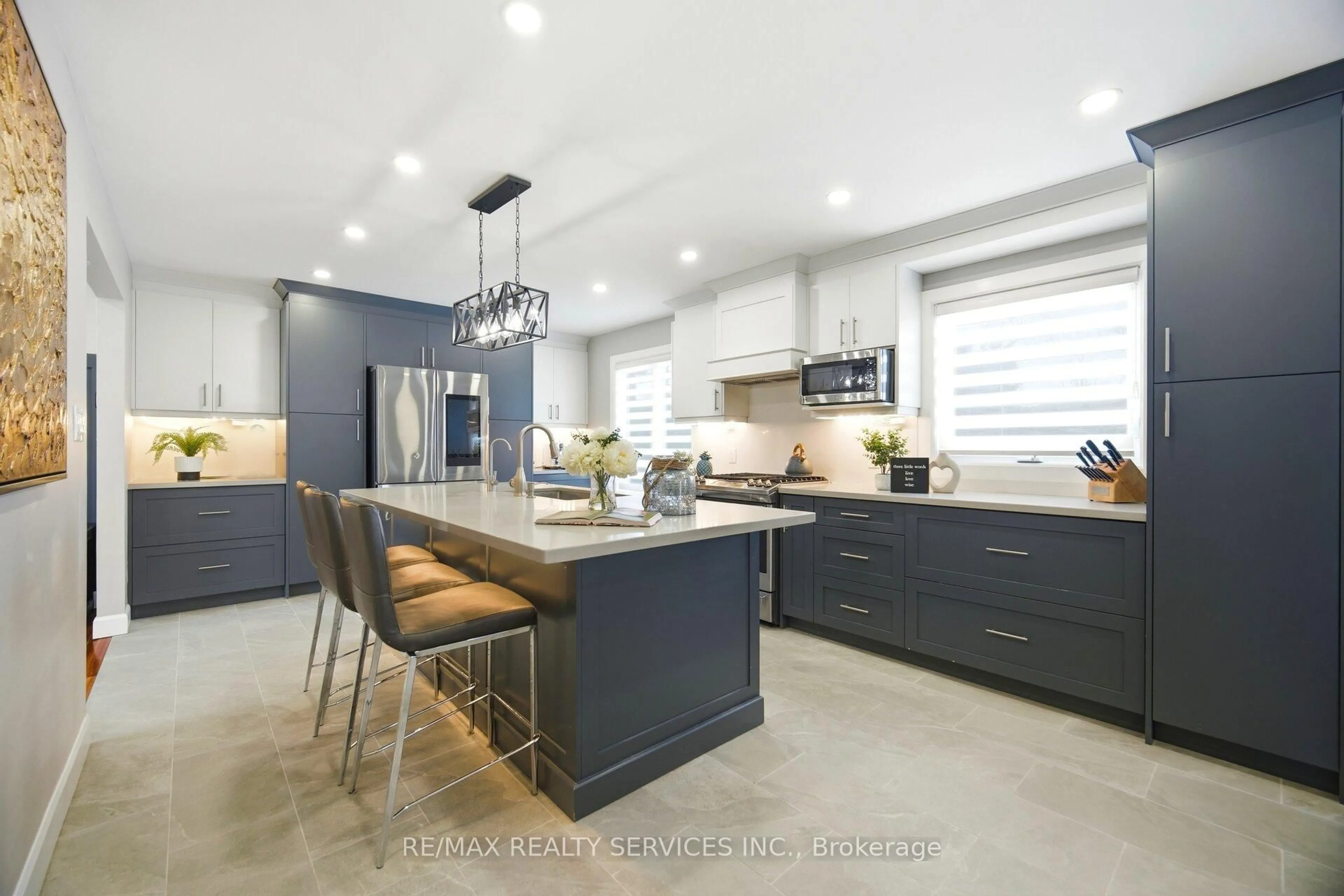 Contemporary kitchen, ceramic/tile floor for 12 Pine St, Erin Ontario N0B 1T0