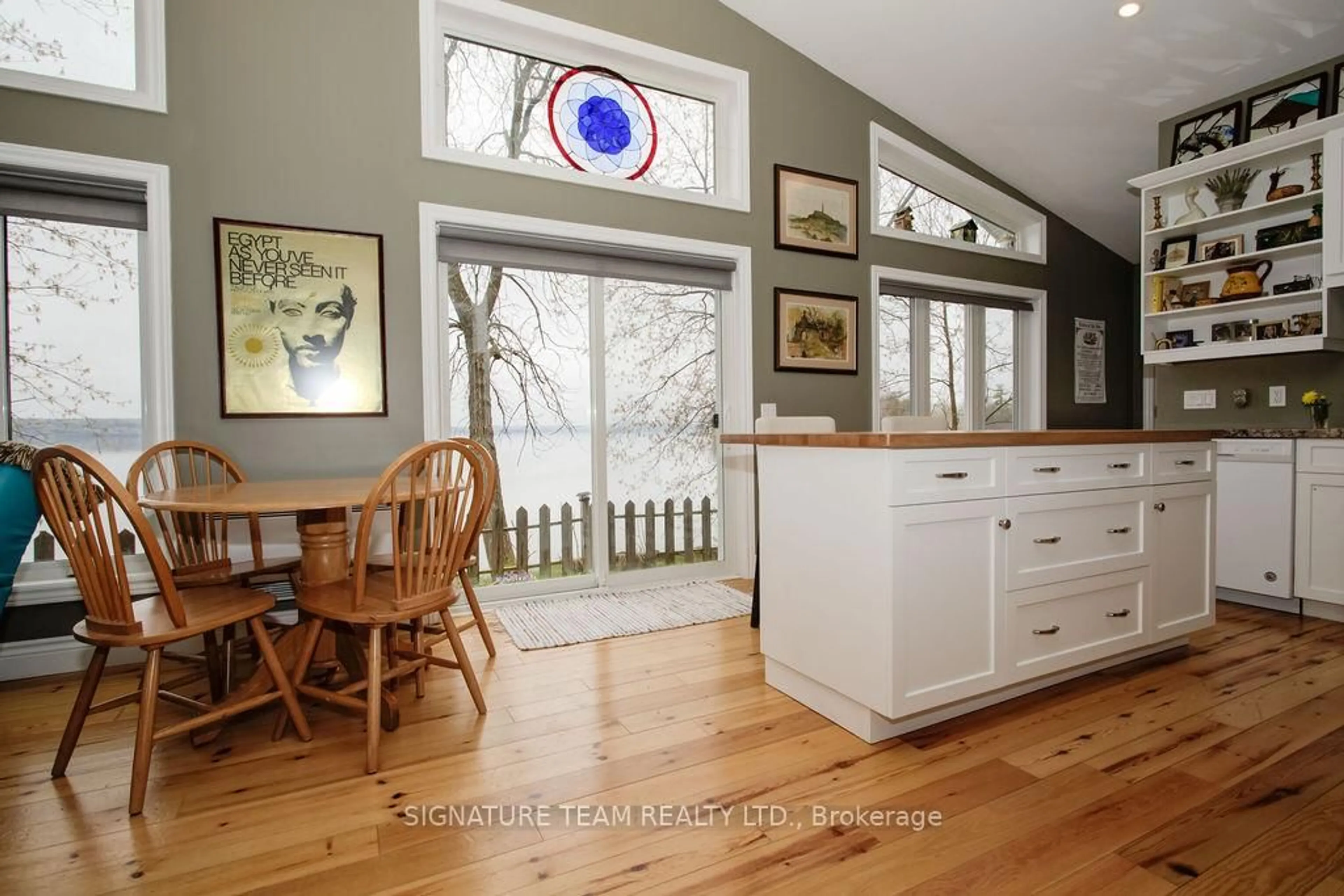 Open concept kitchen, wood/laminate floor for 321A Lake Dore Rd, Golden Lake Ontario K0J 1X0