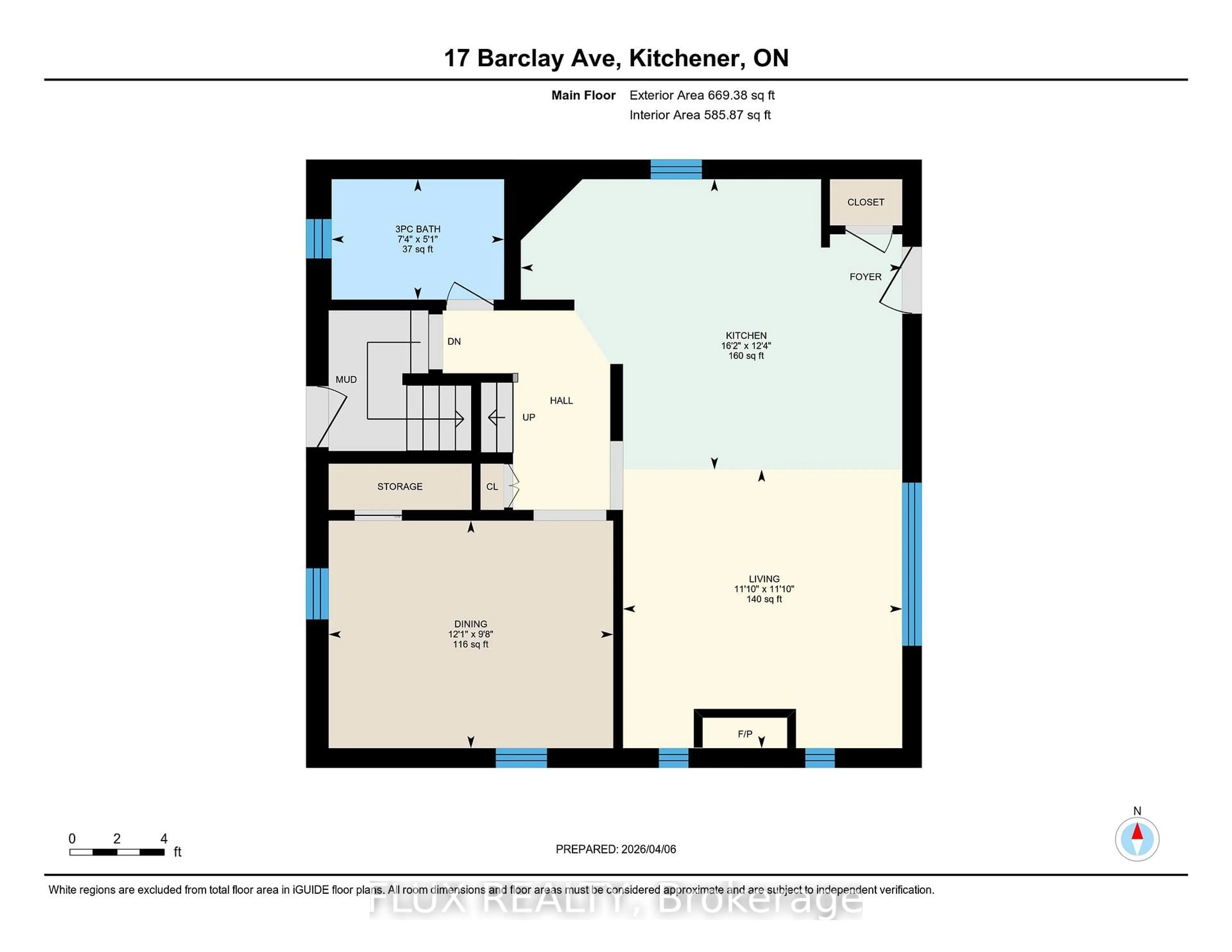 Floor plan for 17 Barclay Ave, Kitchener Ontario N2M 4B2