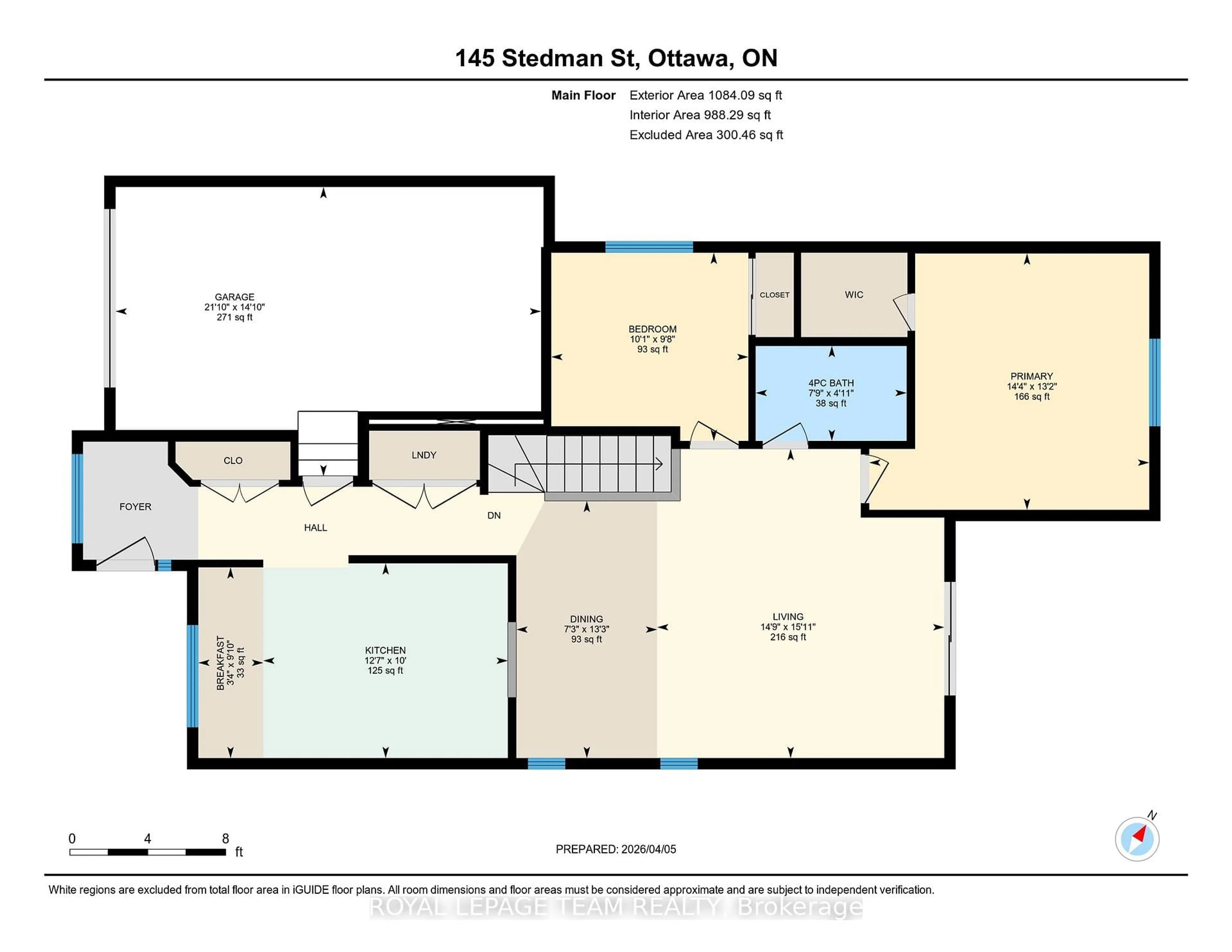Floor plan for 145 Stedman St, Ottawa Ontario K1T 0B5