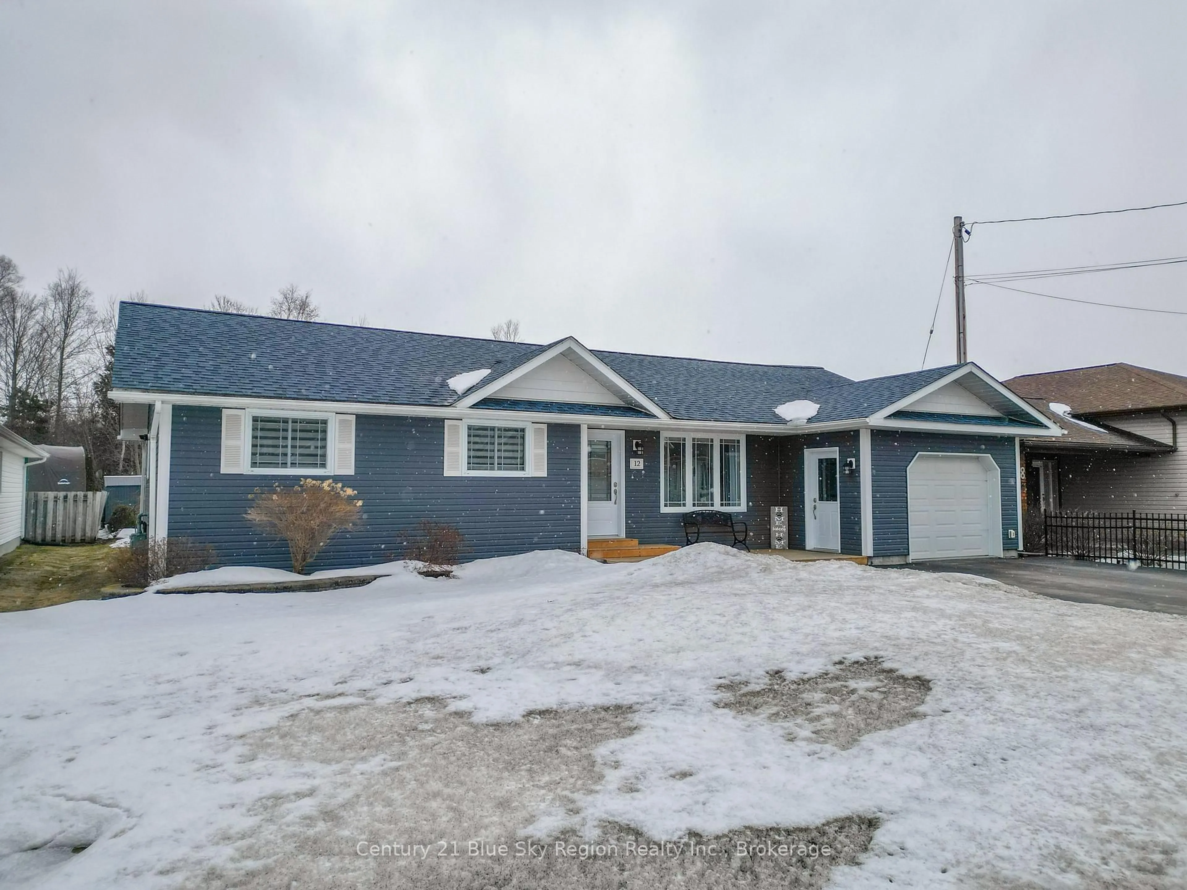 Home with vinyl exterior material, street for 12 Riverfront Dr, West Nipissing Ontario P2B 3E9