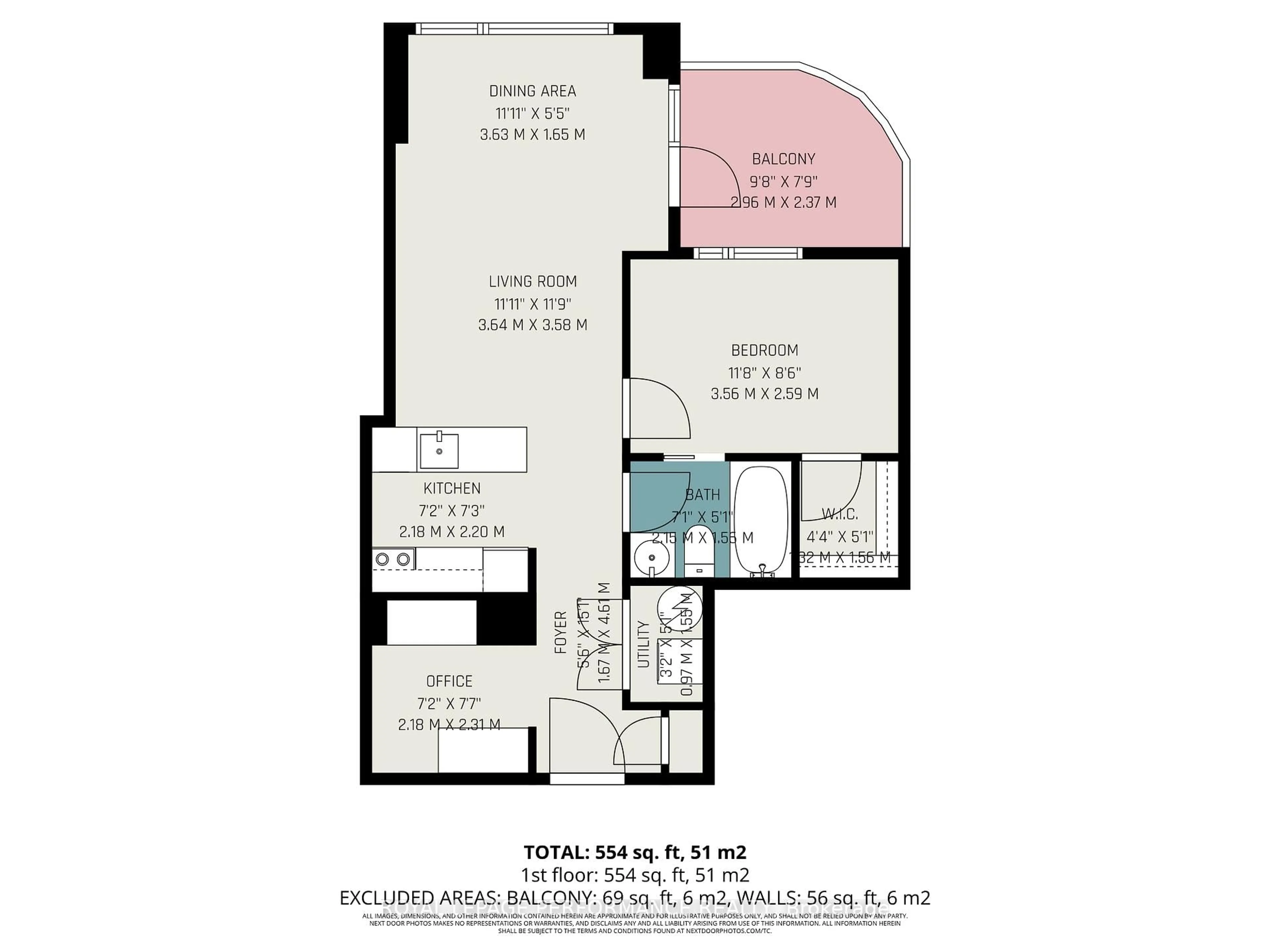 Floor plan for 245 Kent St #801, Ottawa Ontario K2P 0A5