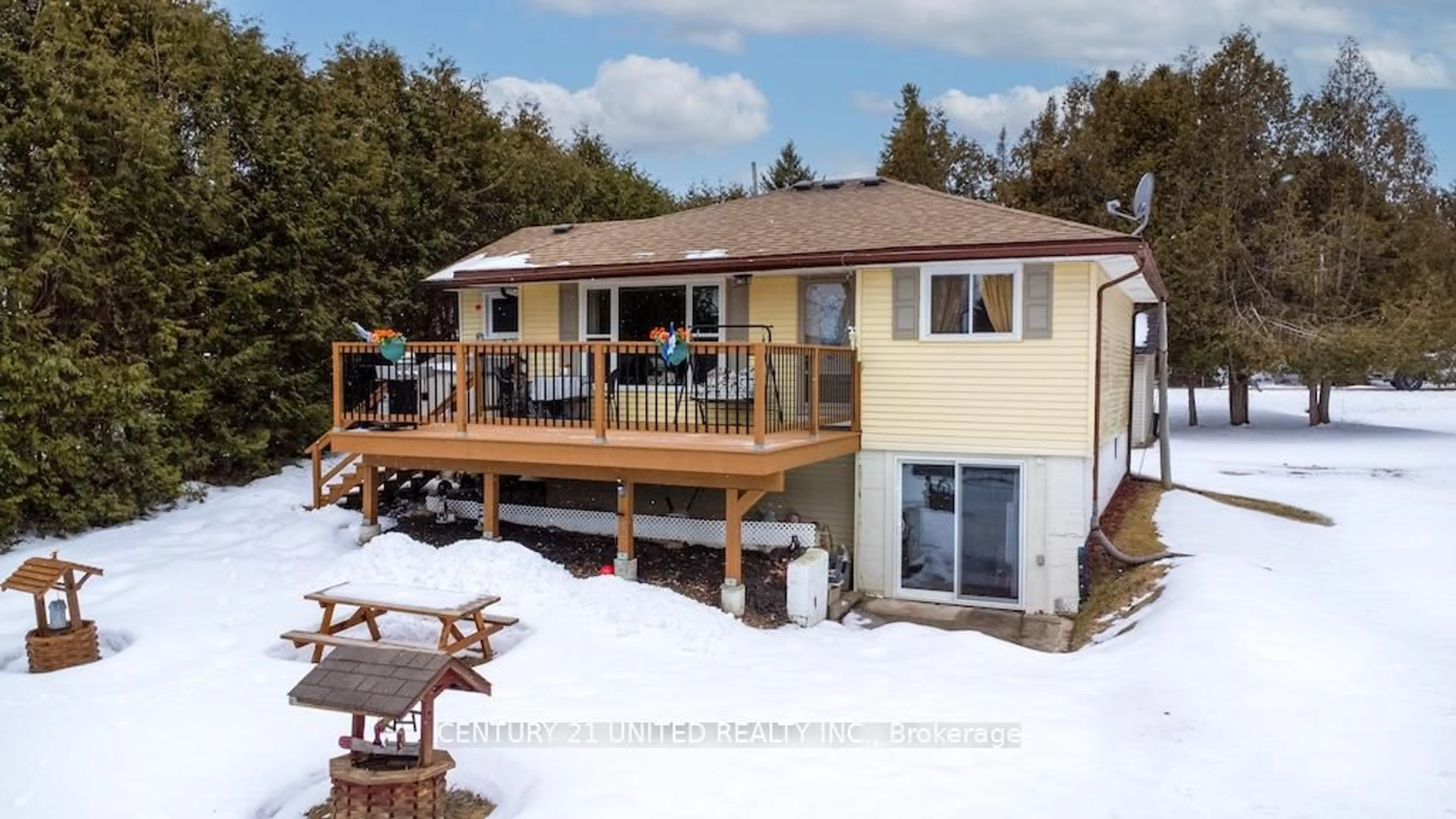 A pic from outside/outdoor area/front of a property/back of a property/a pic from drone, water/lake/river/ocean view for 216 George Dr, Kawartha Lakes Ontario K0M 1A0