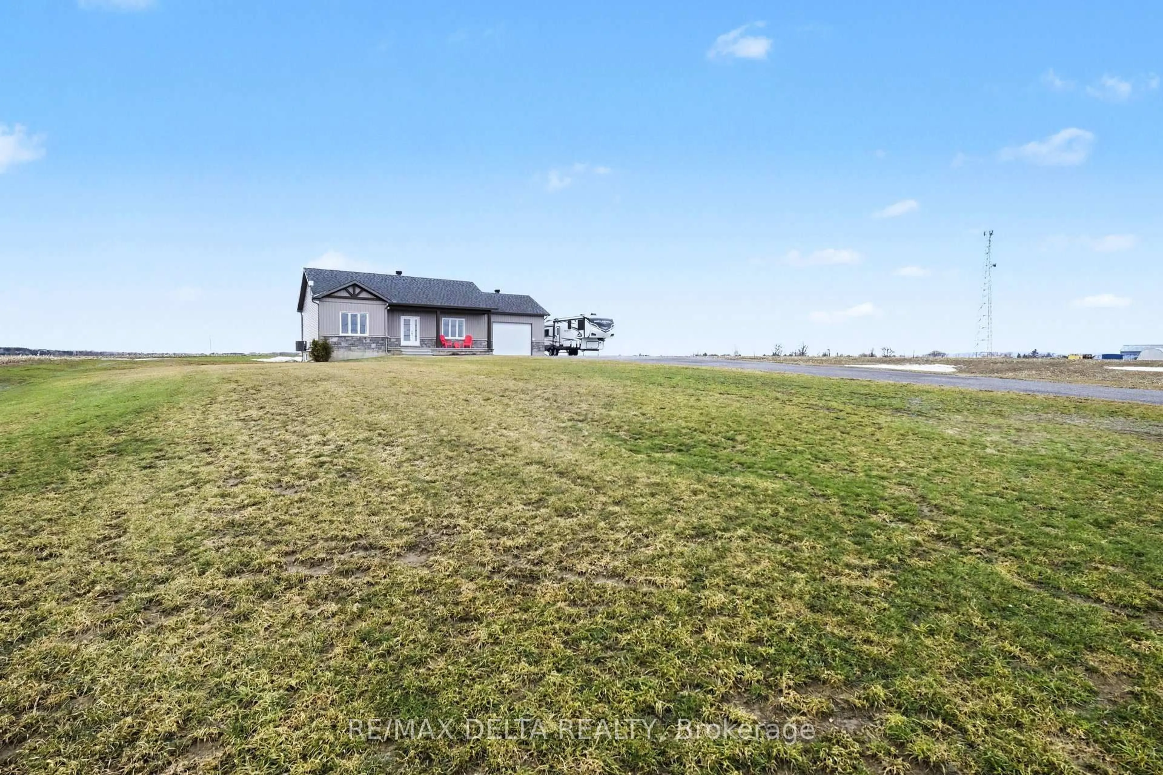A pic from outside/outdoor area/front of a property/back of a property/a pic from drone, water/lake/river/ocean view for 121 County Rd 19 Rd, Alfred and Plantagenet Ontario K0A 3K0