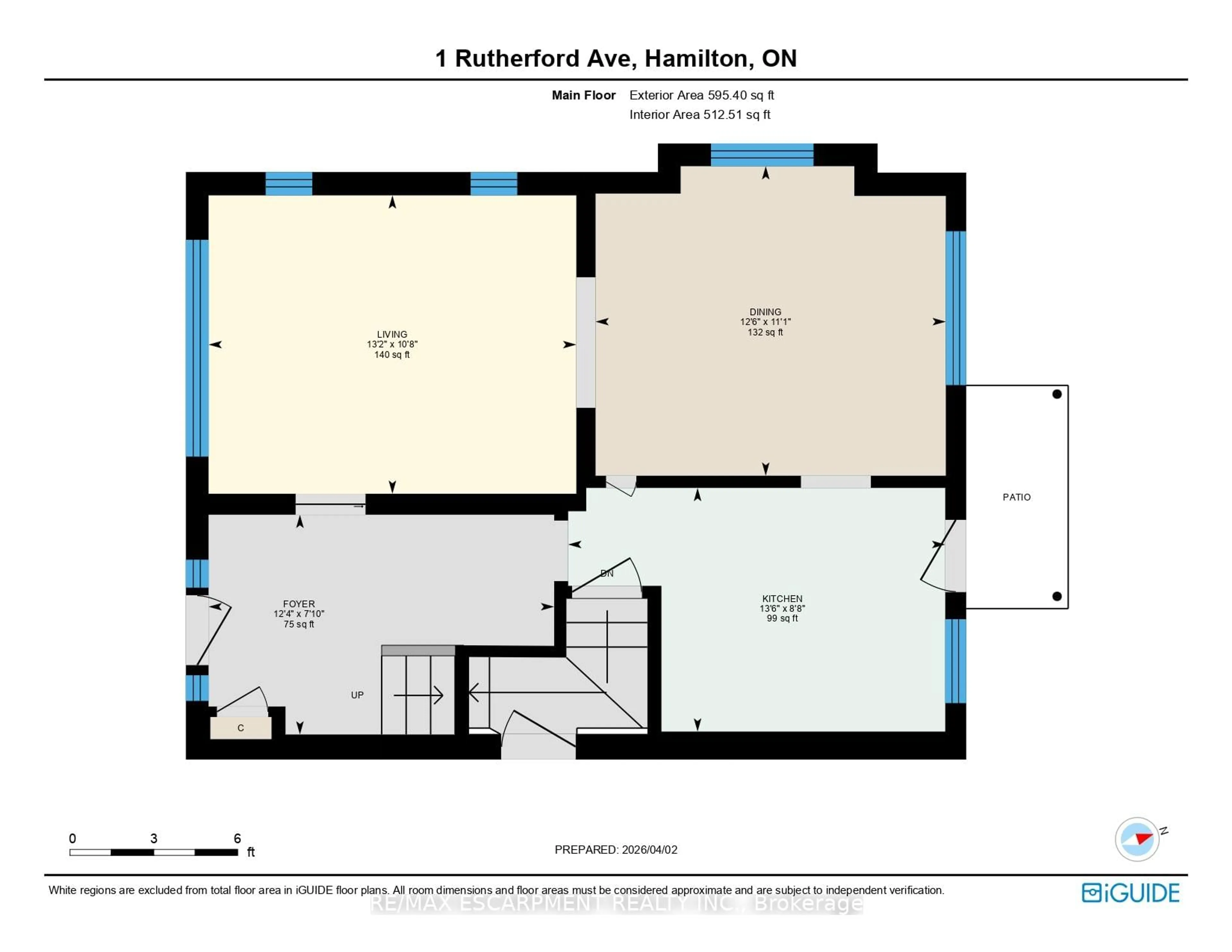 Floor plan for 1 Rutherford Ave, Hamilton Ontario L8M 1Y3